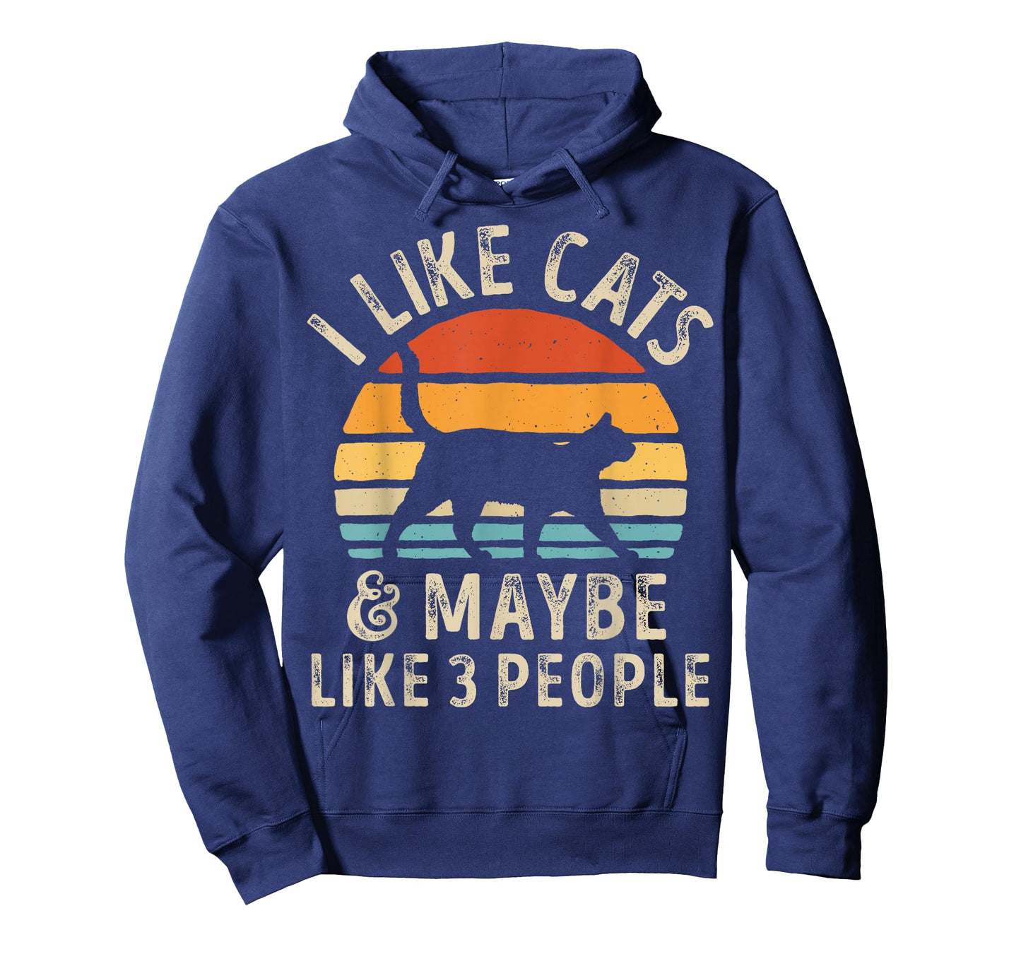 I Like Cats and Maybe Like 3 People Cat Retro Men T-Shirt