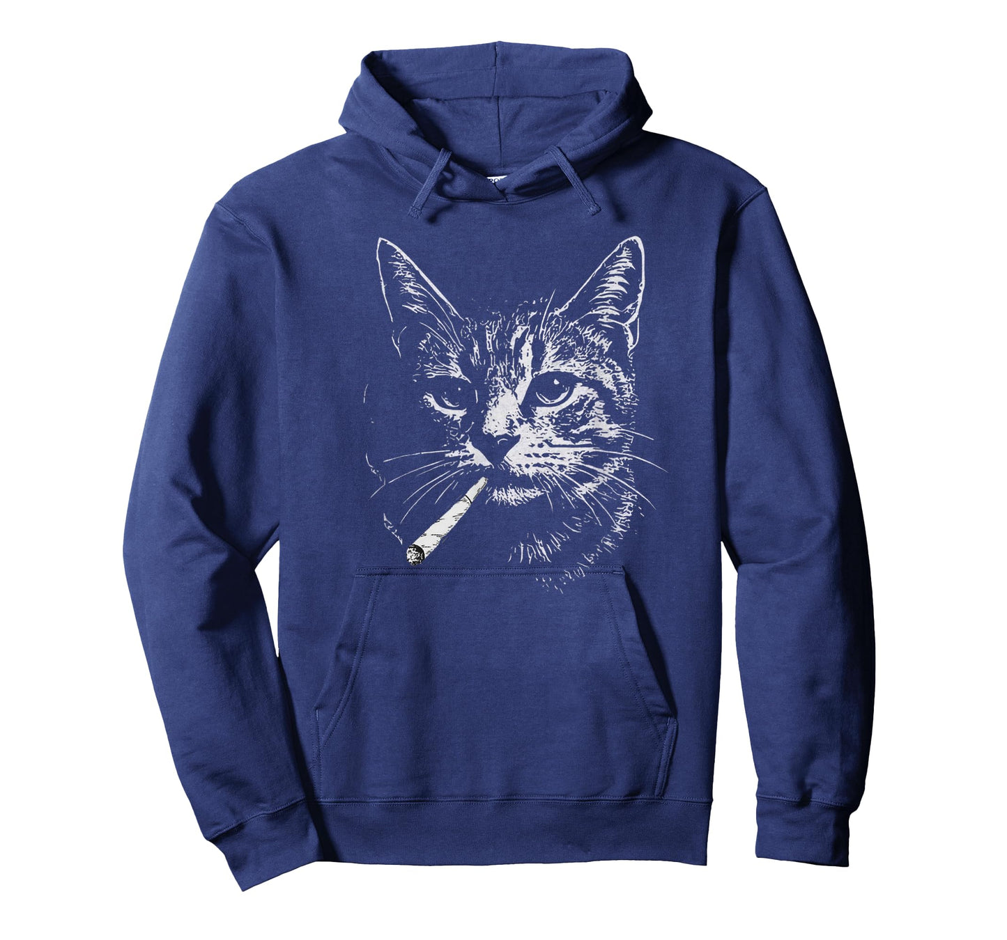 Graphic Art Animal Lover Adult Cat Smoking Blunt Weed Funny T-Shirt