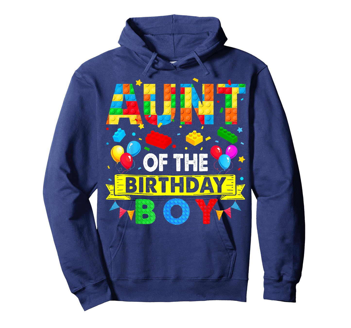Aunt Of The Birthday Boy Master Builder Blocks Building T-Shirt