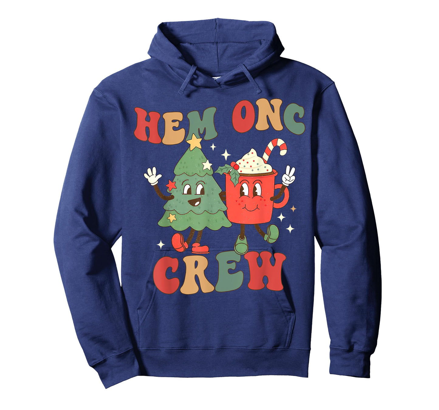 Retro Hem Onc Crew Hematology Oncology Nurse Christmas T-Shirt