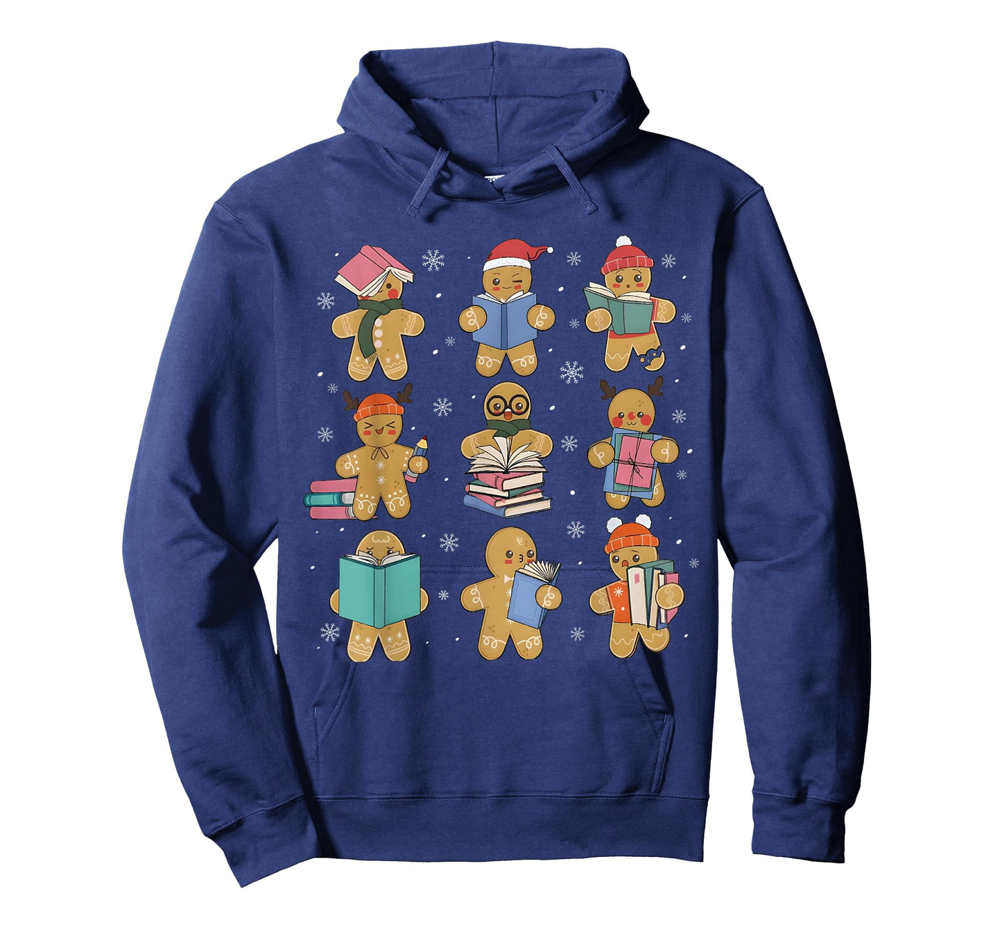 Christmas Library Gingerbread Man Books Lover Bookworm Gifts T-Shirt