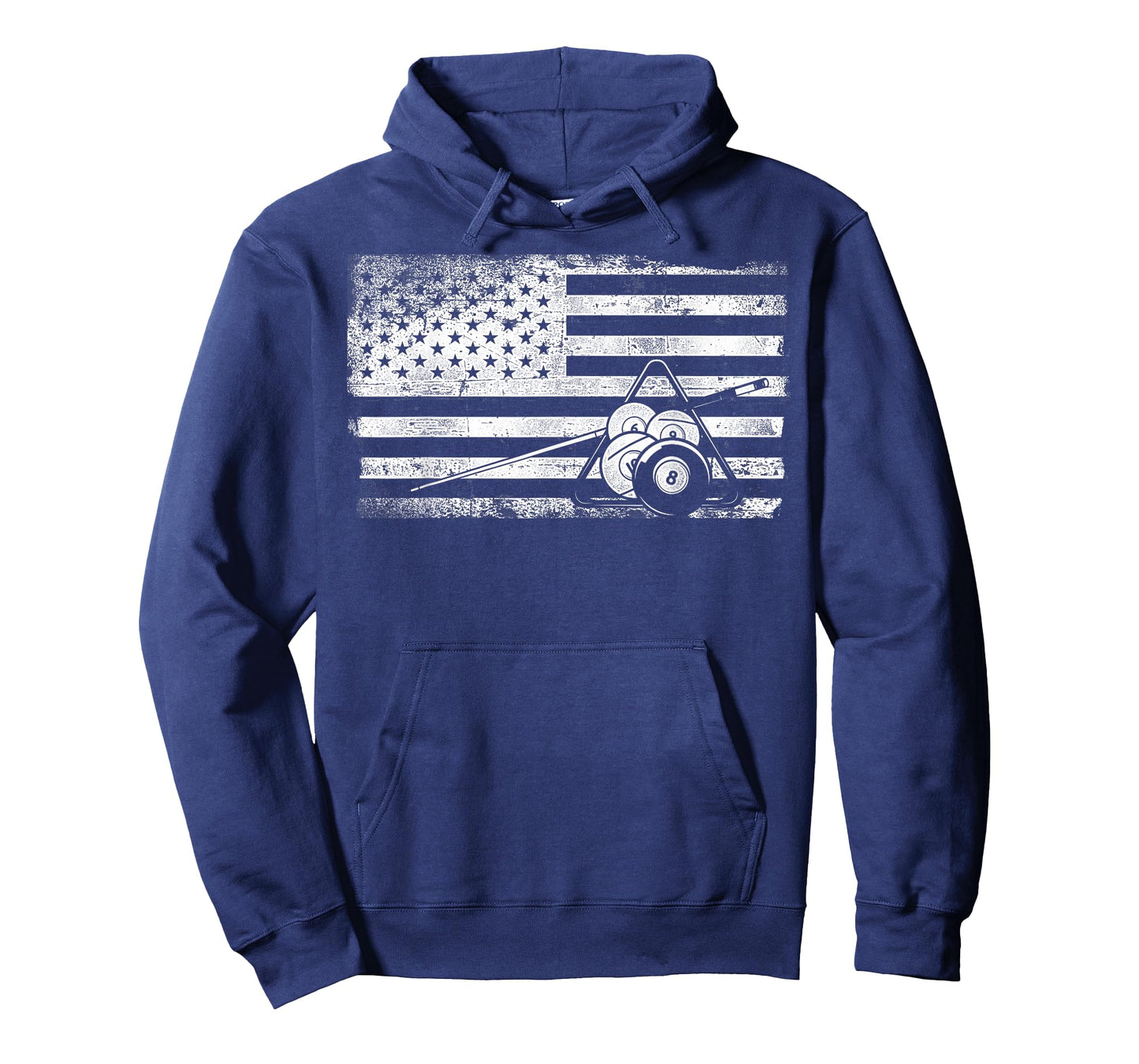 Billiards Pool Player Ball American Flag Vintage T-Shirt