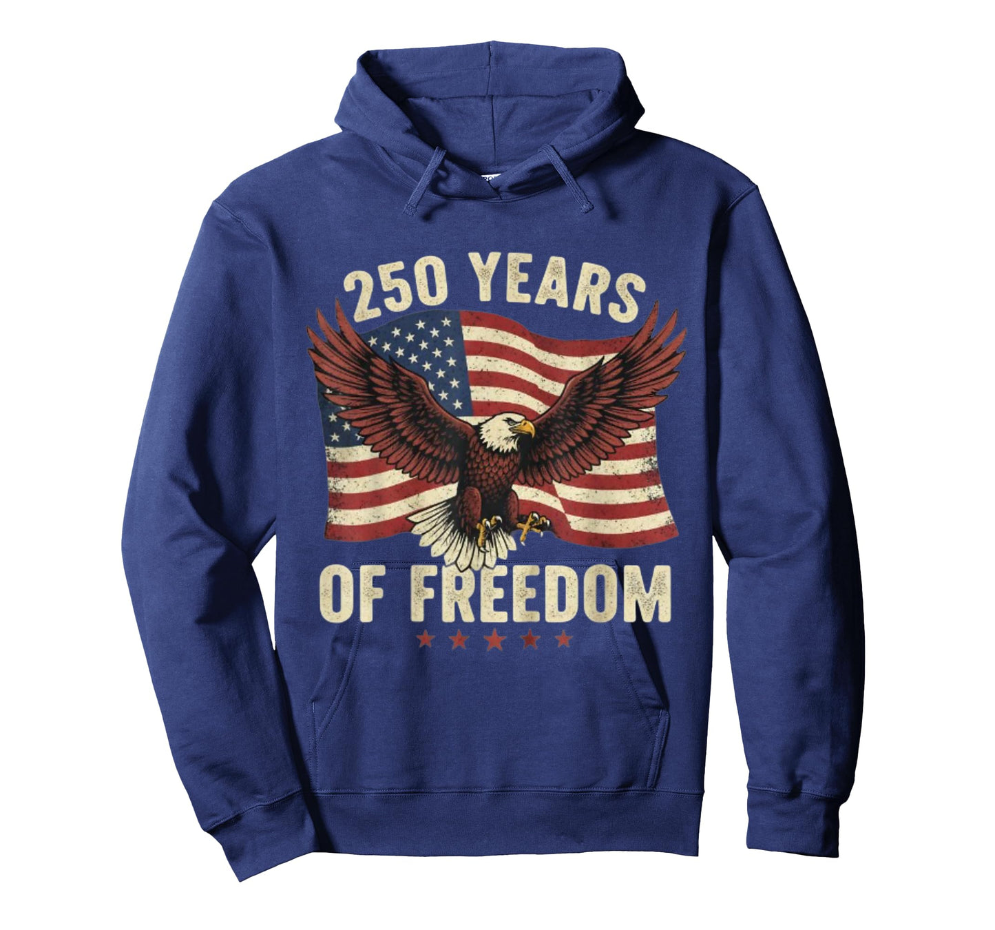 Patriotic 250 Years of Freedom Vintage Eagle USA Flag 250th T-Shirt