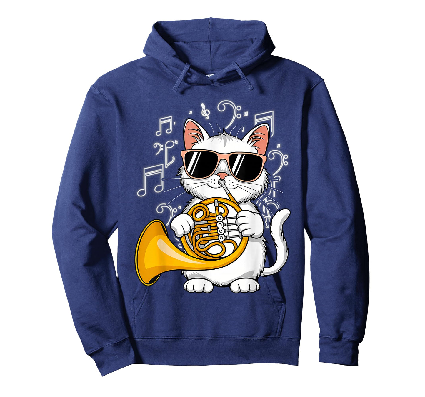Cat French Horn Funny Cat Lover T-Shirt