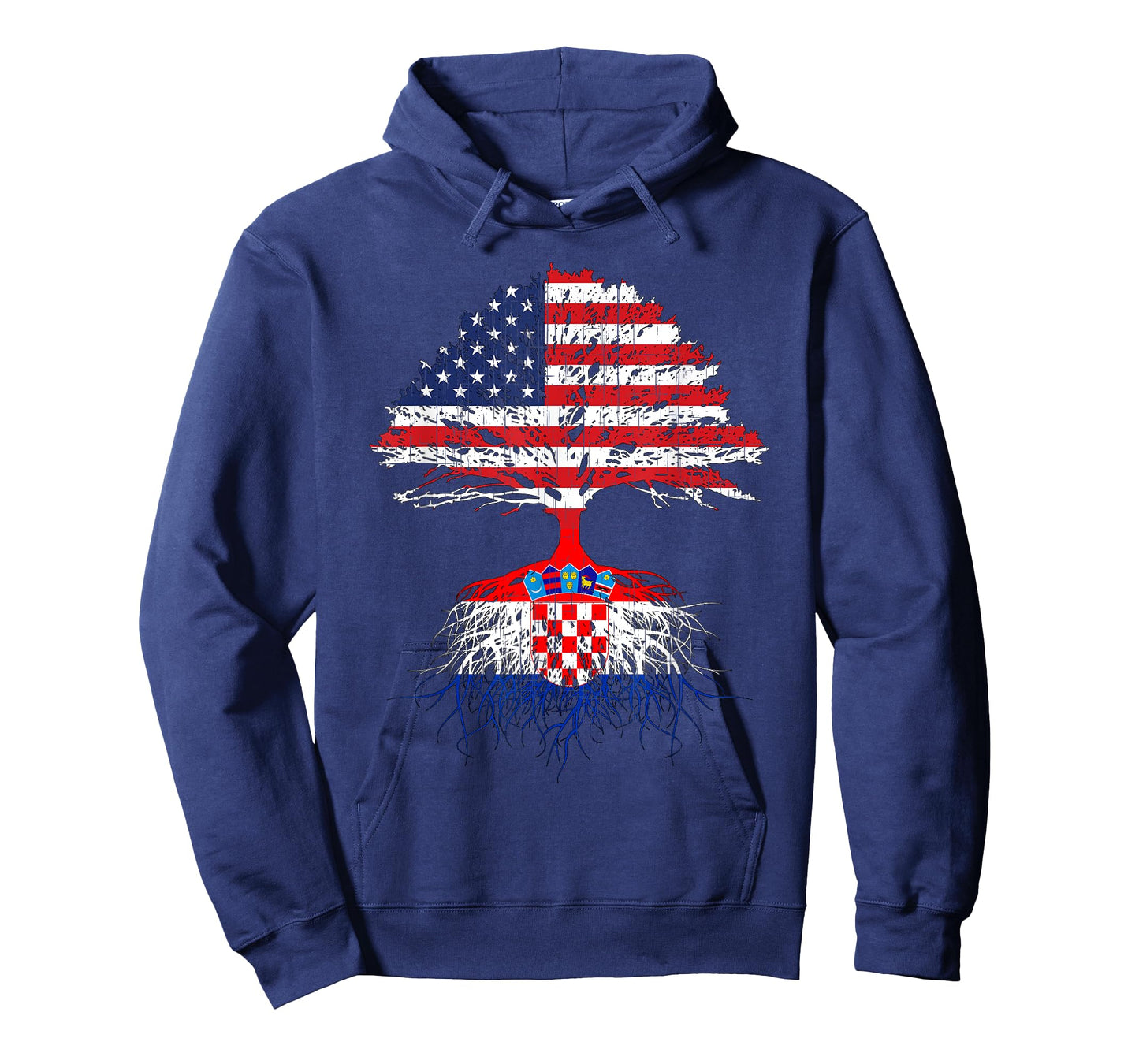 Croatian Roots American Grown Croatia Flag T-shirt Gift