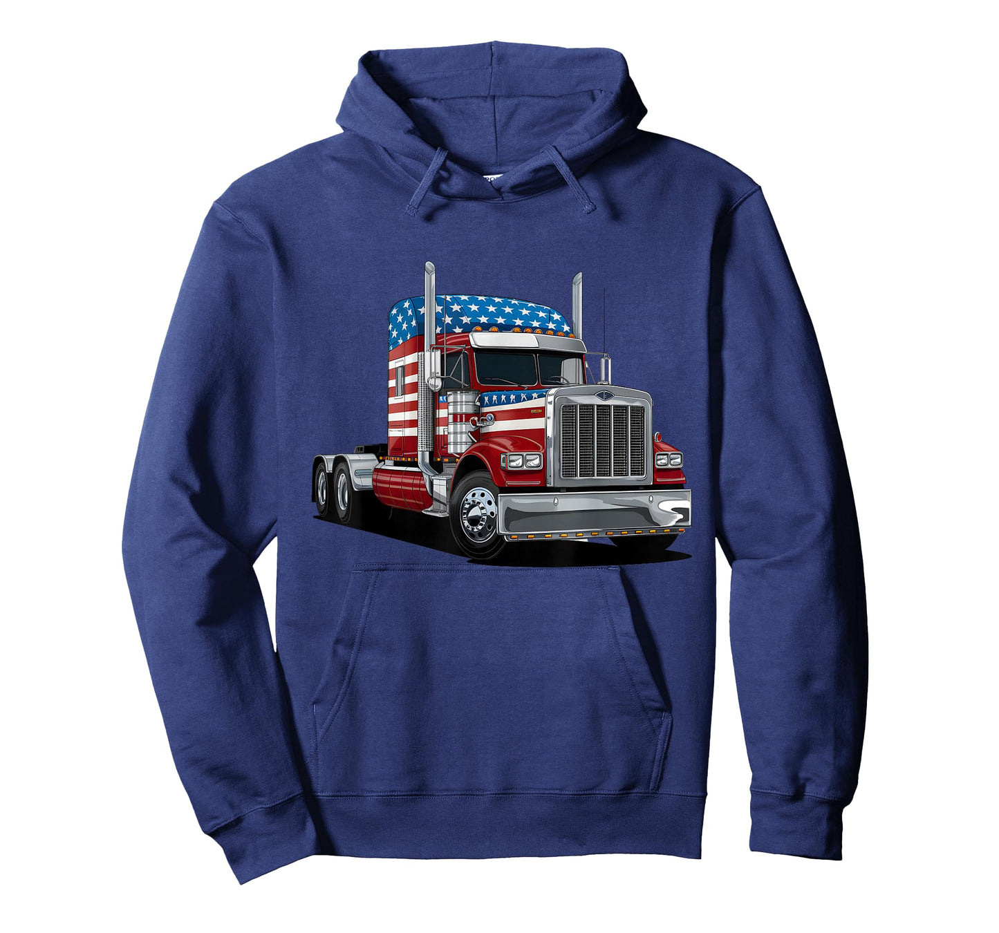 US American Flag Semi Truck Driver Trucker 4th Of July T-Shirt