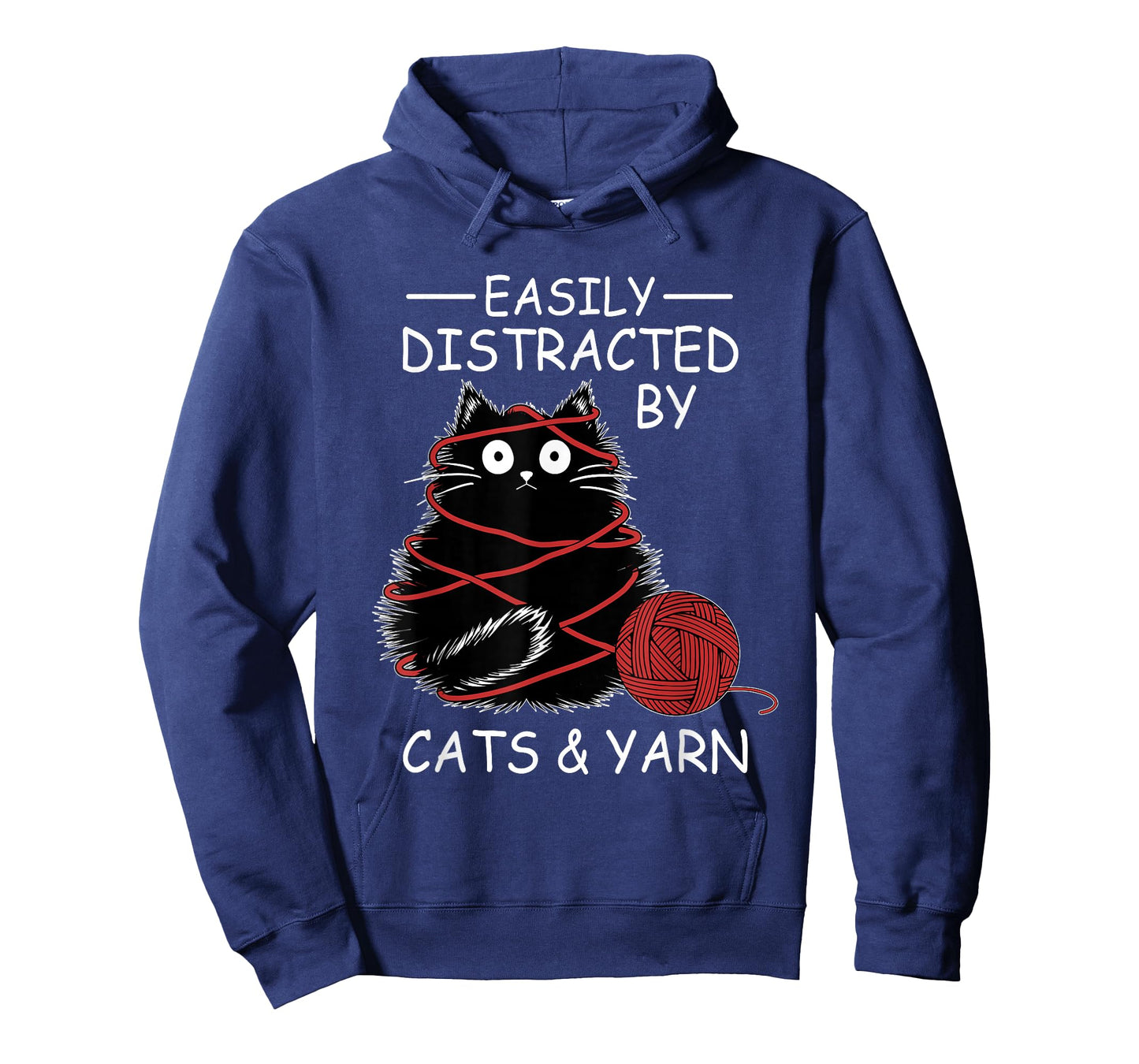 Easily Distracted By Cats And Yarn Kitten Lover Crochet T-Shirt