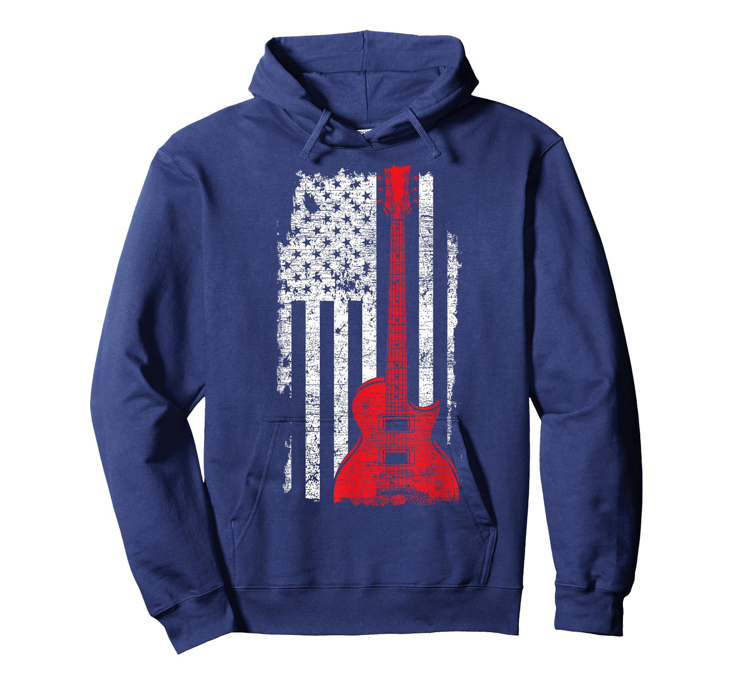 America Guitarist Music USA Flag Guitar T-Shirt