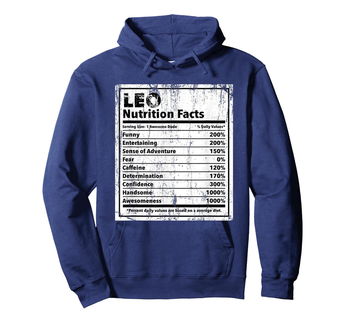 Leo Nutrition Facts Funny Name Humor Nickname Sarcasm T-Shirt