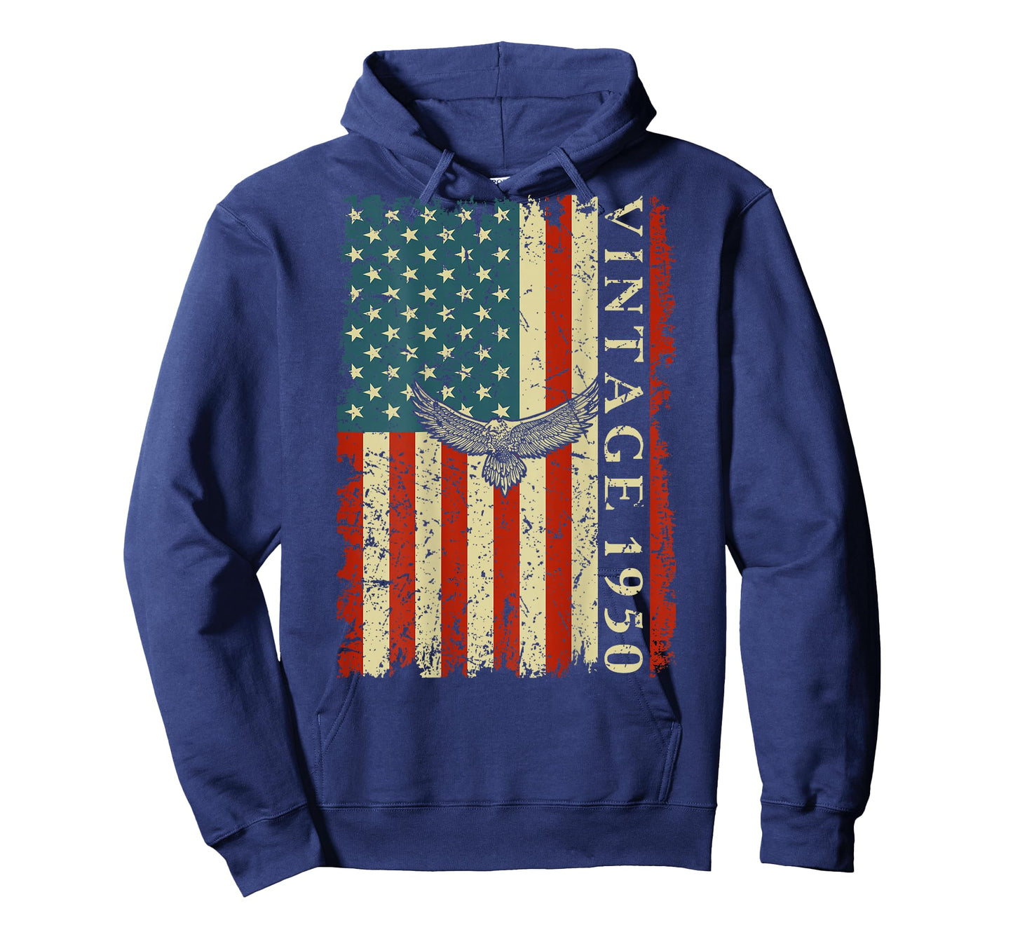 1950 75 Years Old Birthday Gifts USA Flag Eagle Vintage 1950 T-Shirt