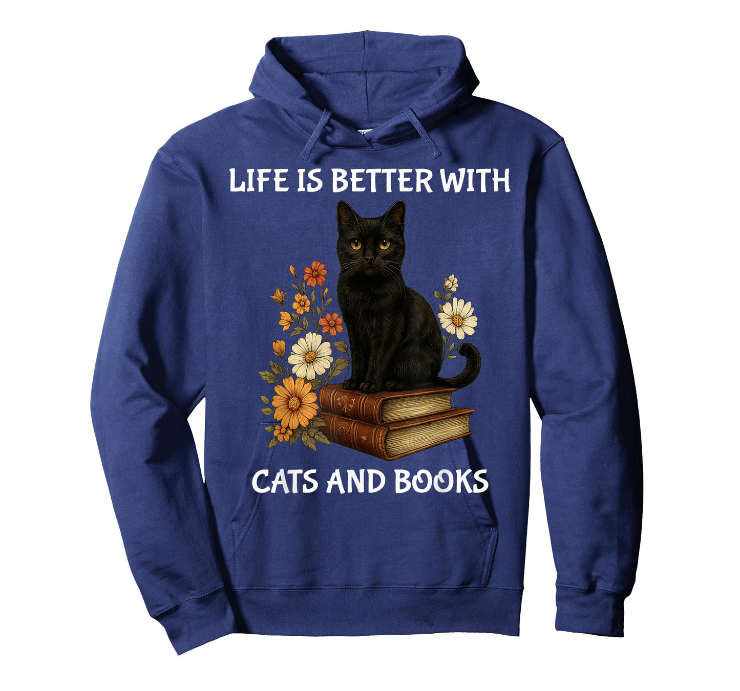 Life Is Better With Cats And Books Cute Cat Lover T-Shirt for Men Women Kids