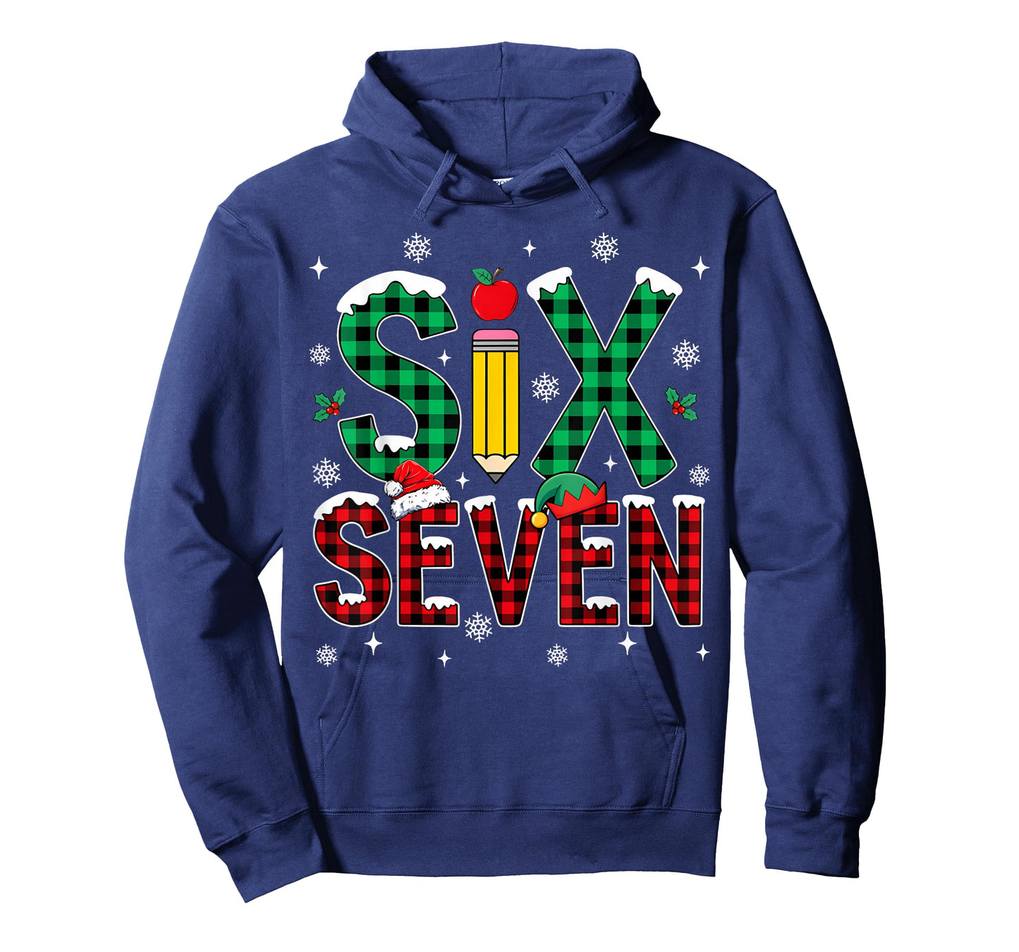 Funny Six Seven 6 7 Meme Teacher Christmas for Men Women T-Shirt