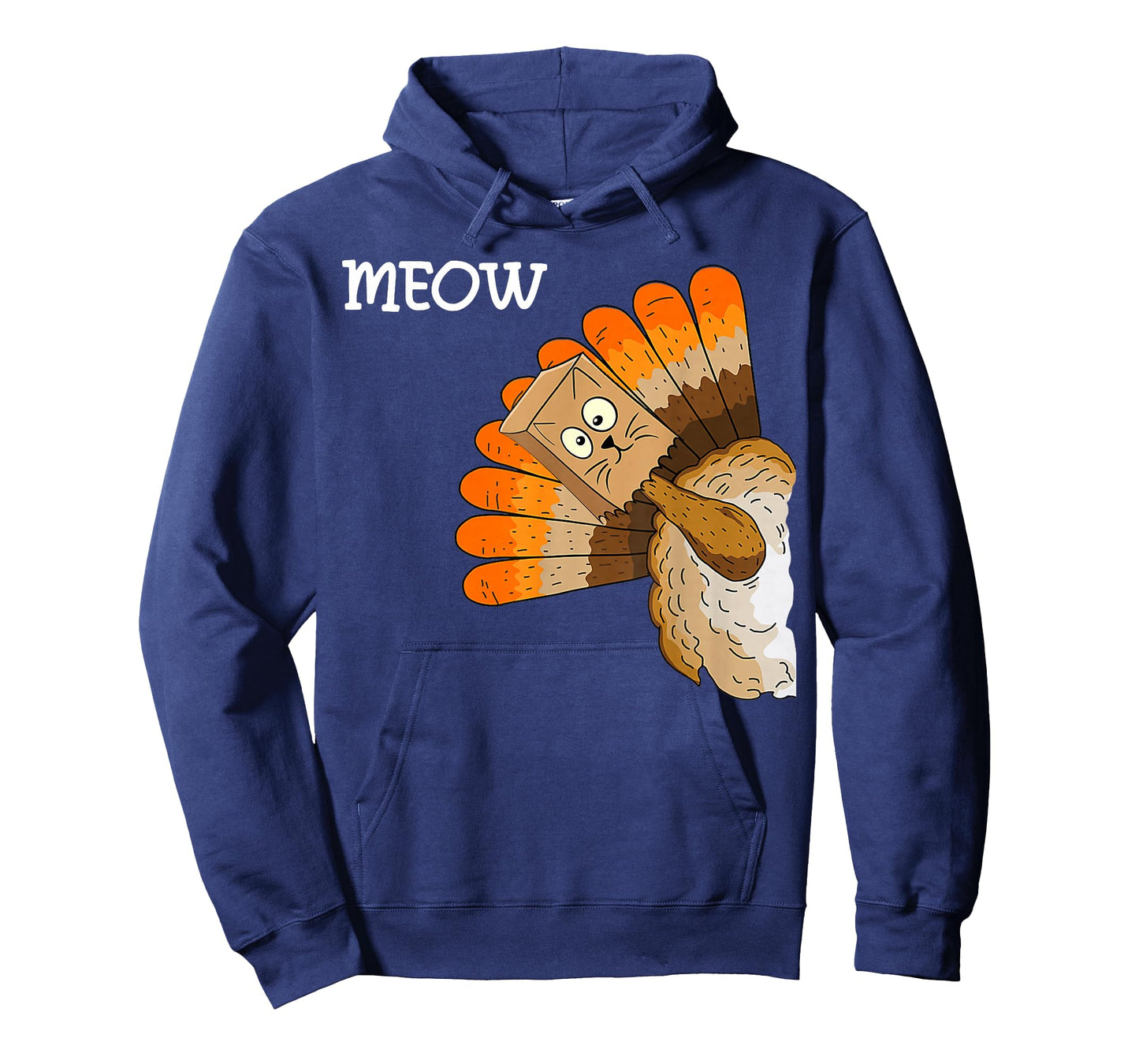 Thanksgiving Turkey Cat Meow Cute Thanksgiving Autumn T-Shirt