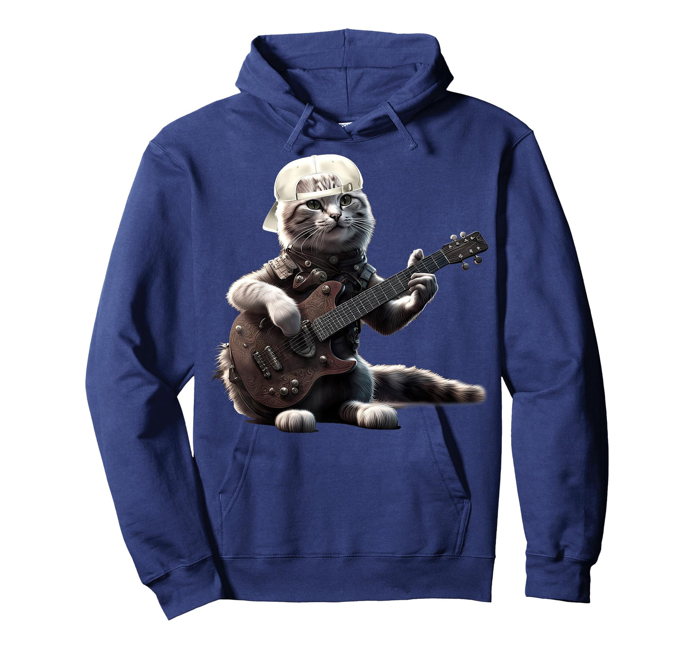 Cat Playing Guitar Funny Rock Music Gifts For Men Women Kid T-Shirt
