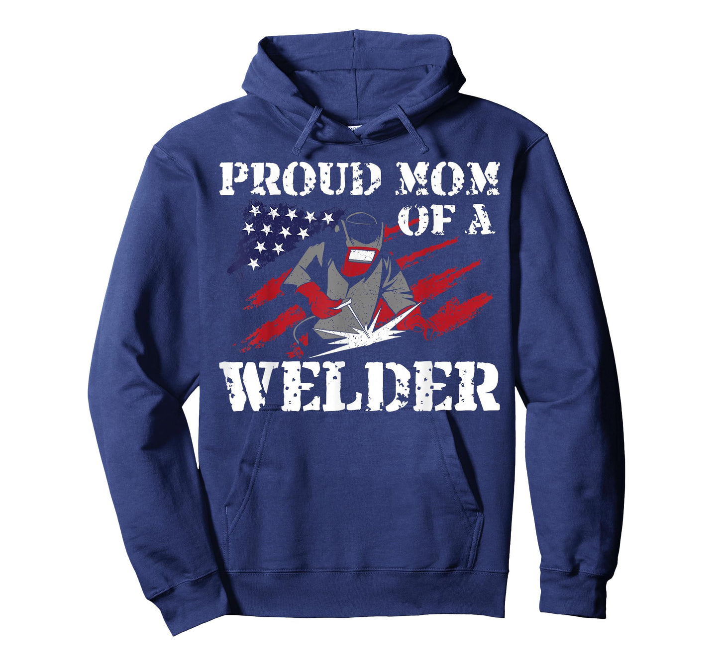 Welder Welding Mom Mother Vintage American Flag Patriotic T-Shirt