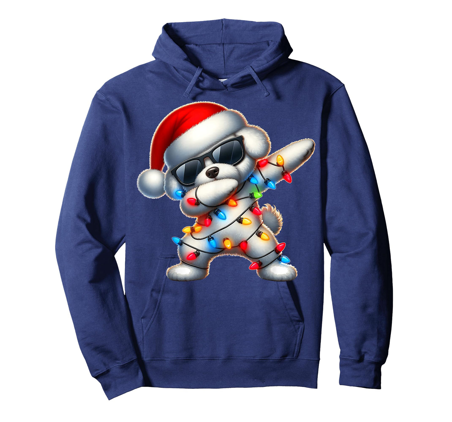 Dabbing Bichon Frise Dog Sunglasses Cute Christmas Xmas T-Shirt