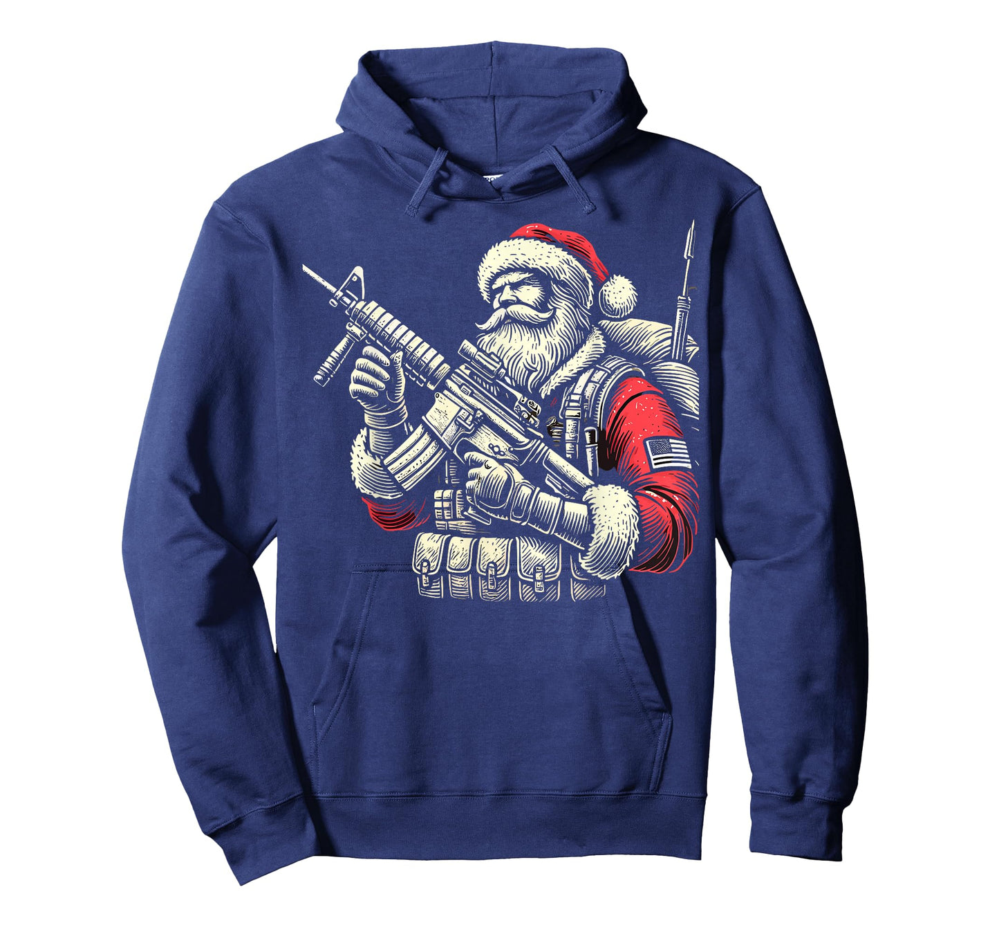 Patriotic Santa Claus Soldier Christmas Military Veteran T-Shirt
