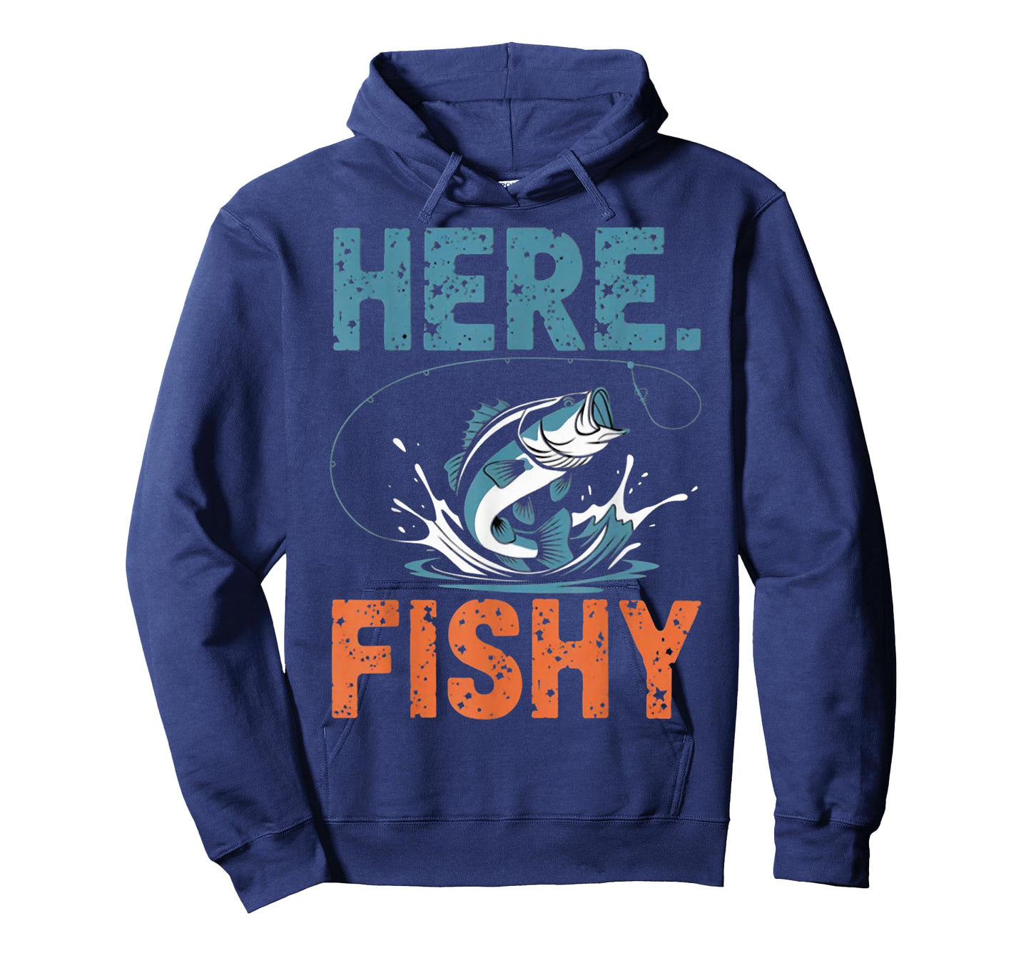 Fishing Here-Fishy Men Teen Boy Bass Dad Funny Graphic Tees T-Shirt