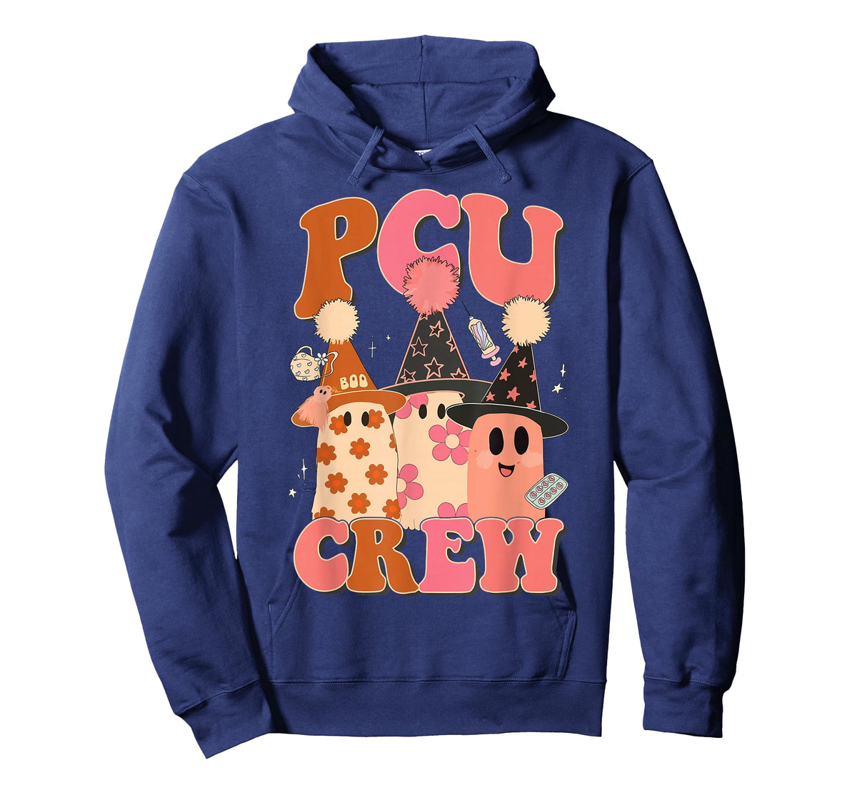 Funny PCU Crew Boo Fall Leaf Nurse Thanksgiving Men Women T-Shirt