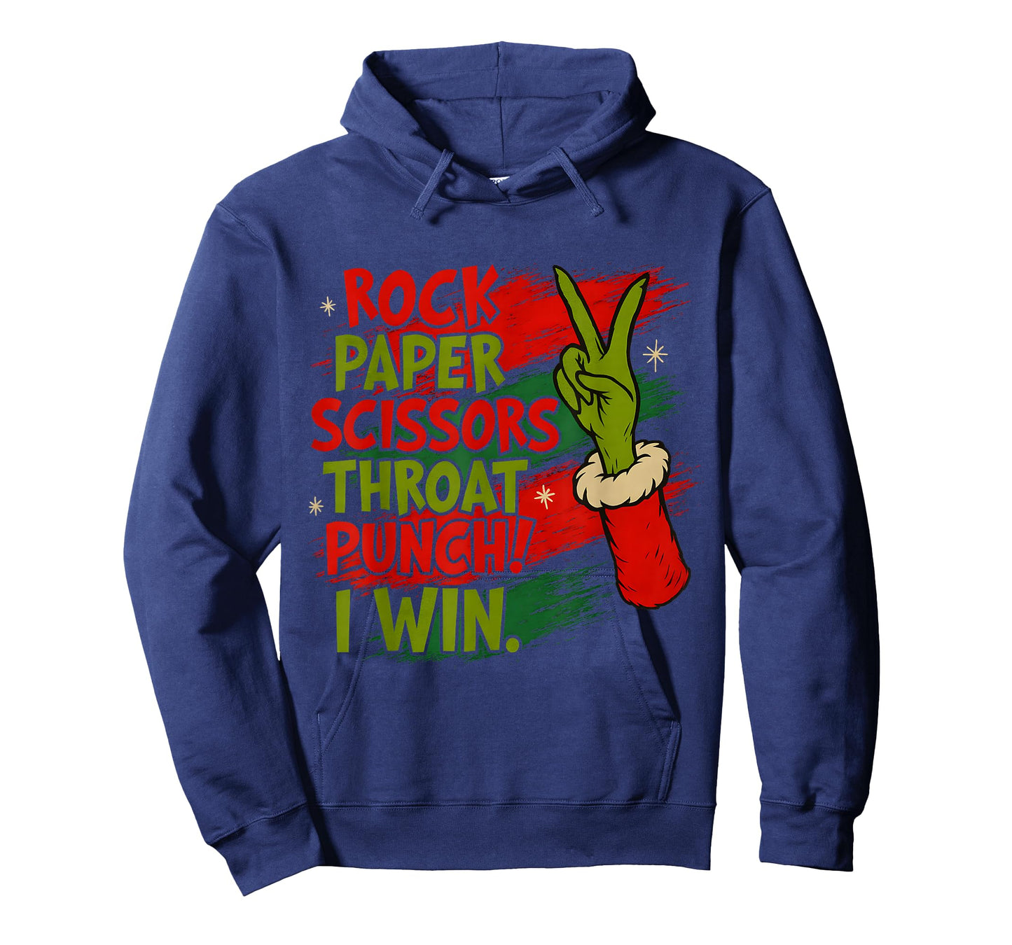 Funny Christmas Rock Paper Scissors Throat Punch T-Shirt