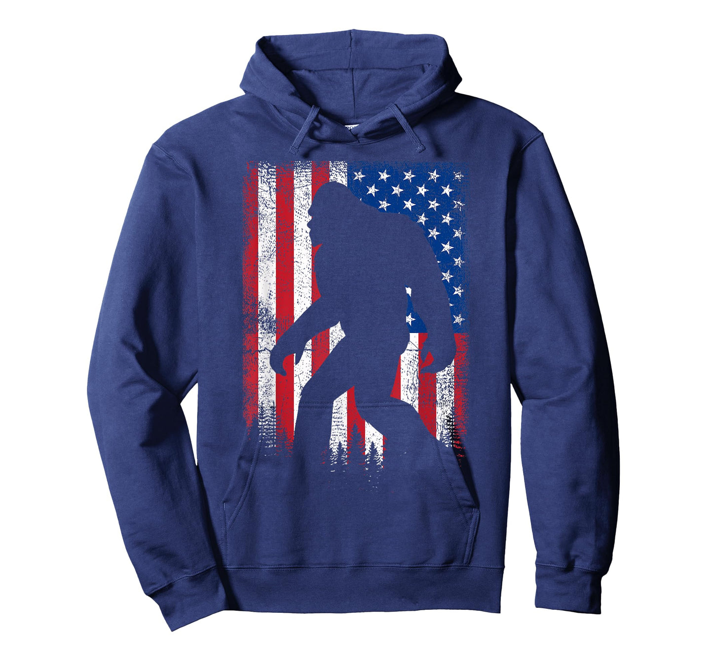 Bigfoot 4th Of July American USA Flag Patriotic Veterans Day T-Shirt