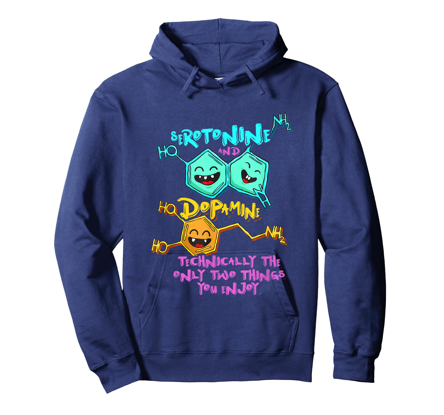 Serotonin Dopamine Joke Biology Chemistry Science T-Shirt