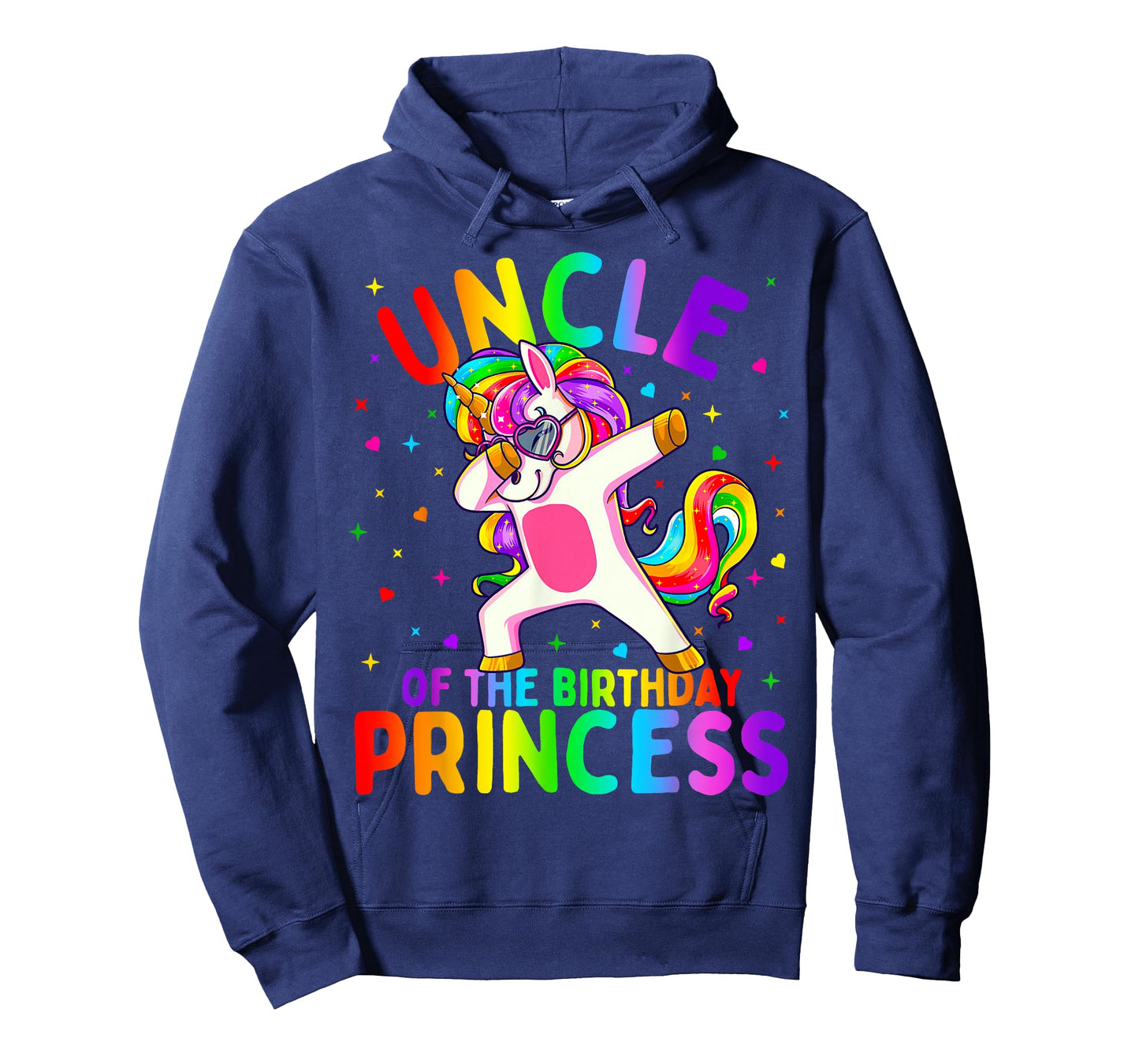 Uncle of the Birthday Princess Girl Dabbing Unicorn T-Shirt
