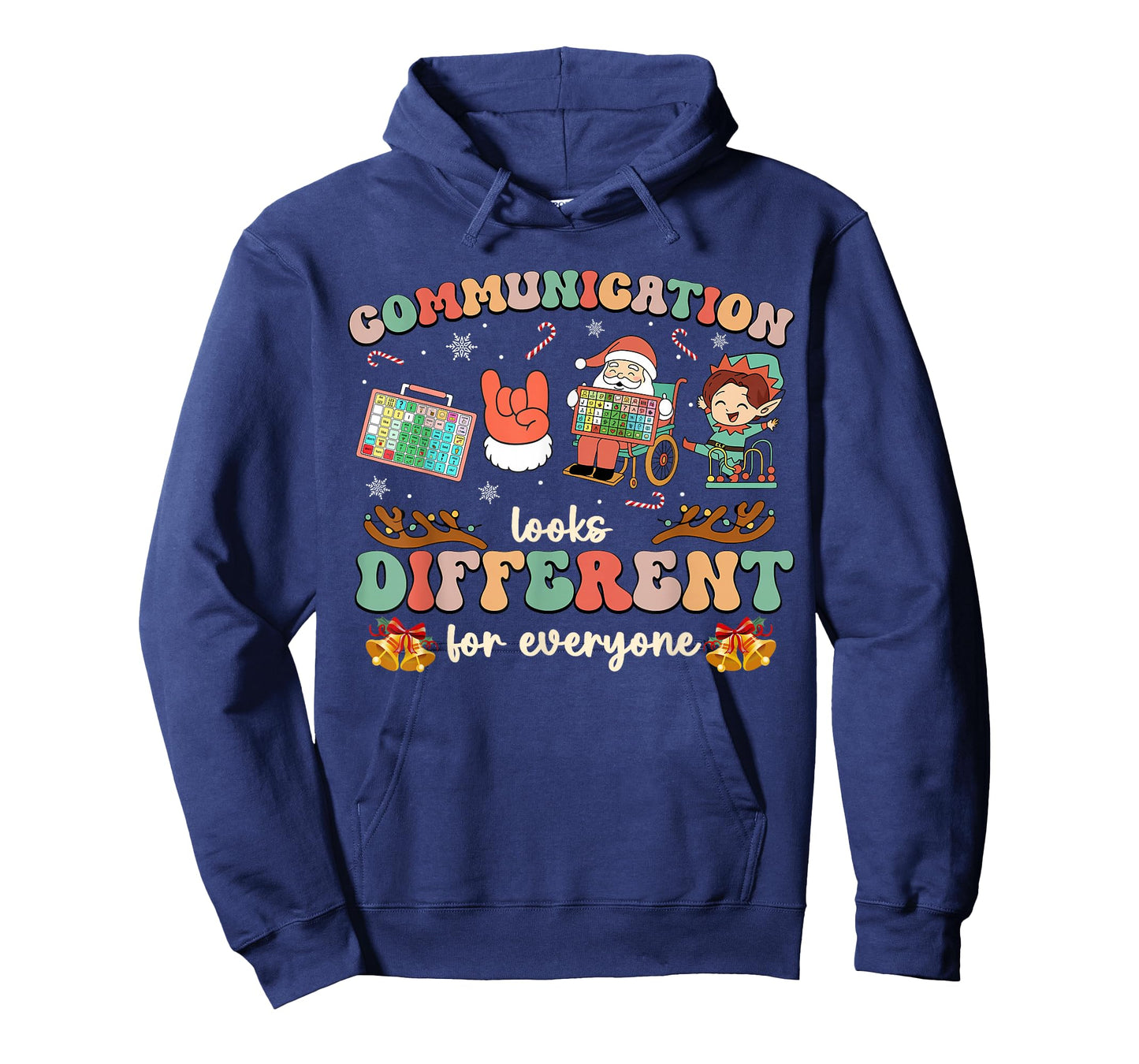 Everyone Communicates Differently Christmas SLP Sped Teacher T-Shirt