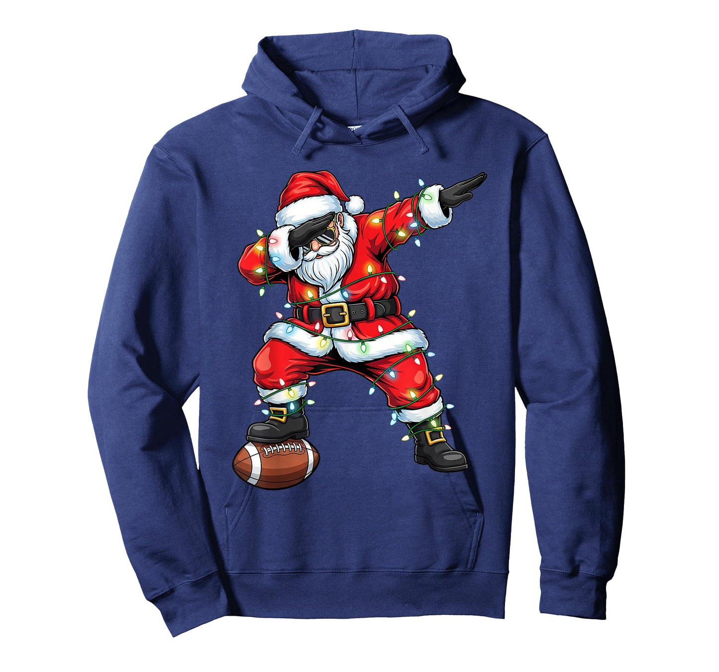 Dabbing Santa Funny Christmas Football Men Women Boys Girls T-Shirt