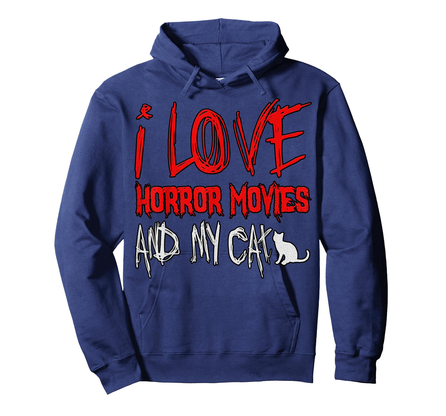 Horror Lover Funny - I Love Horror Movies And My Cat T-Shirt