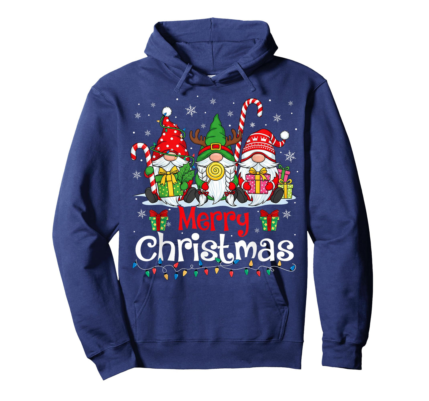 Cute Gnomes Merry Christmas Light Family Gnome Xmas Matching T-Shirt