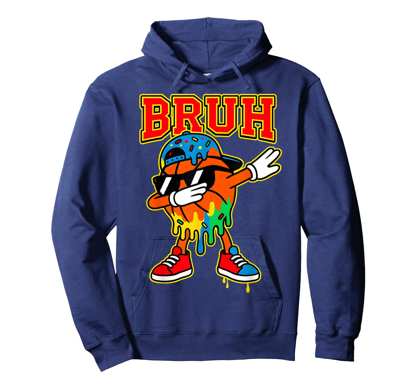 Dabbing Basketball Ice Cream Drip Bruh Boys Basketball Stuff T-Shirt