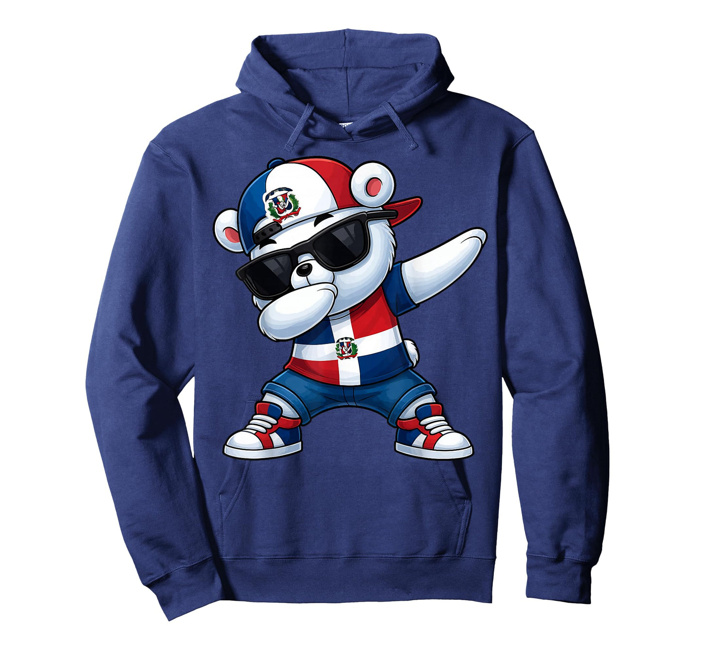 Dominican Republic Bear Patriotic Dabbing Dab Boys Kids 2025 T-Shirt