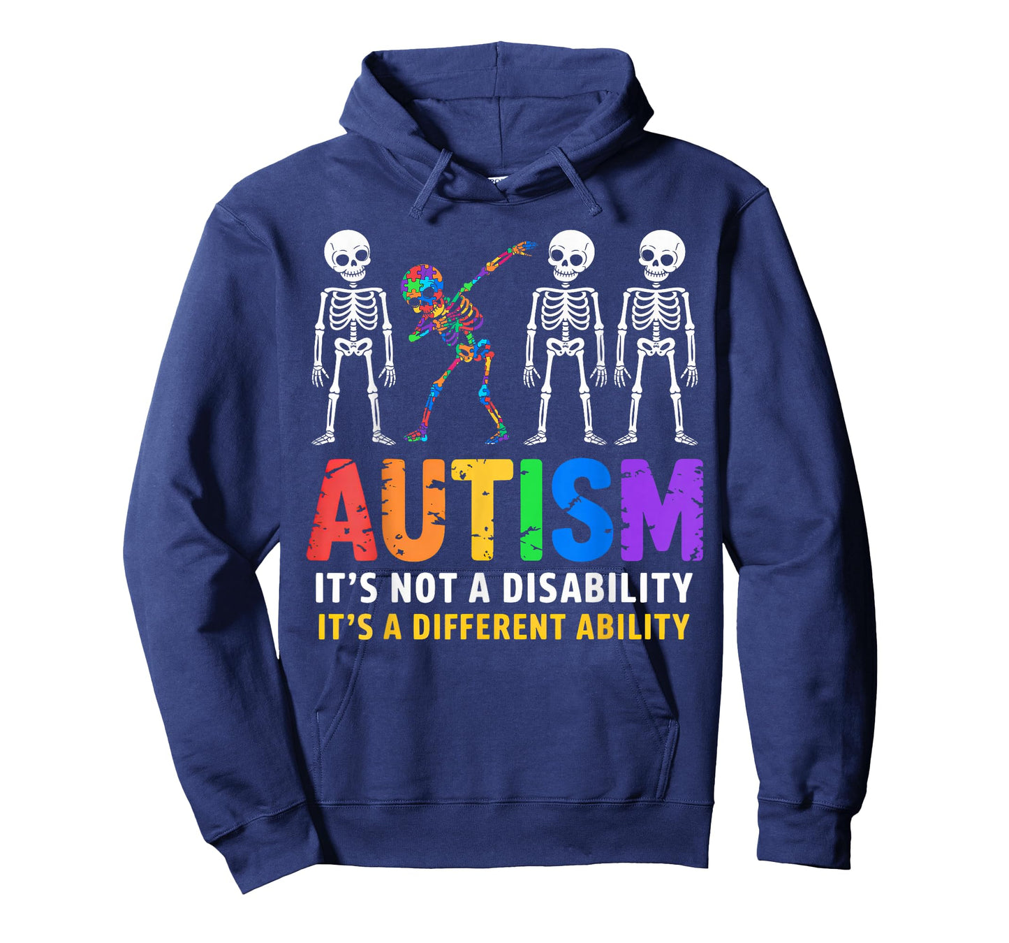 Autism Awerness - Funny Skeleton Dabbing Autistic Kids Boys T-Shirt