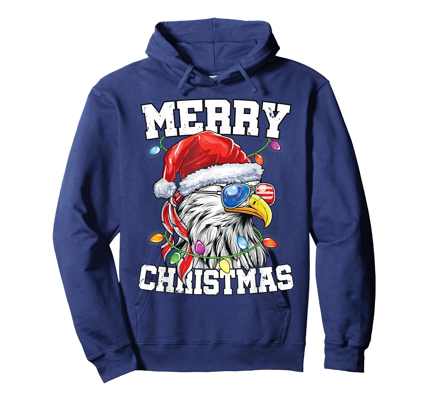 Merry Christmas Patriotic USA Patriotic Santa Bald Eagle T-Shirt