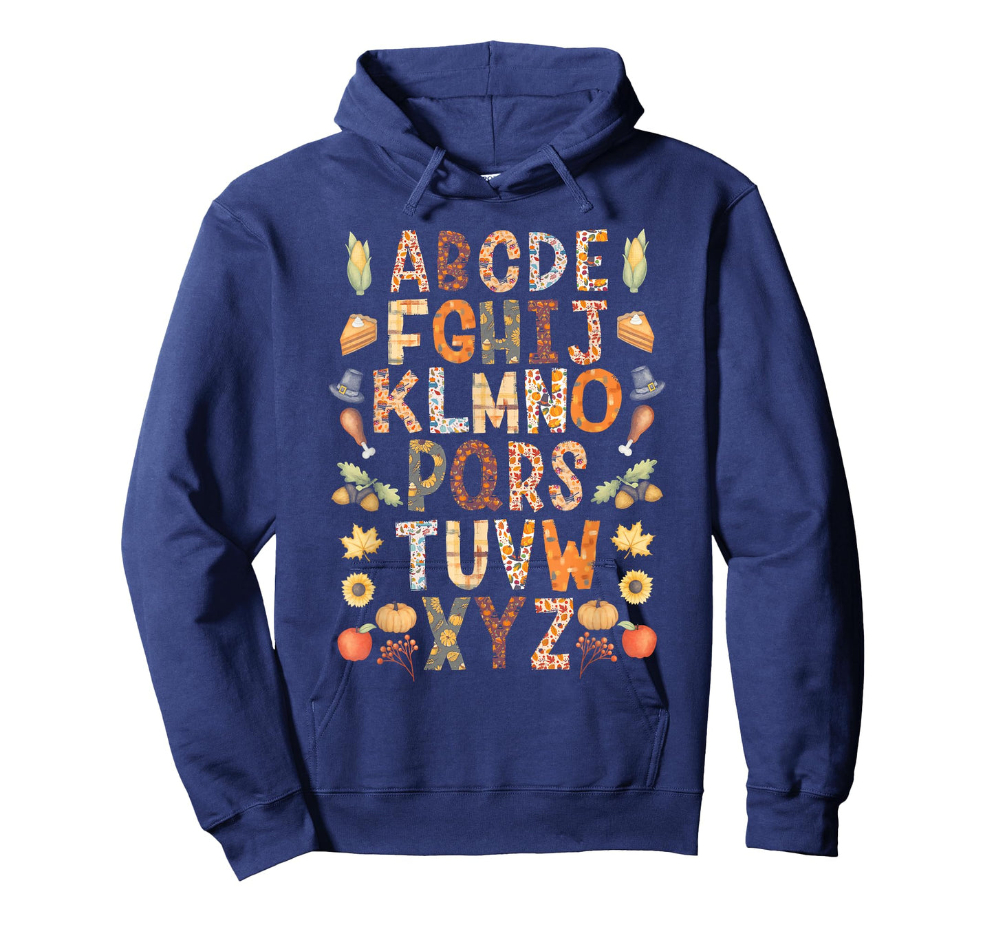 Alphabet Funny Turkey Thanksgiving Costume Preschool Teacher T-Shirt