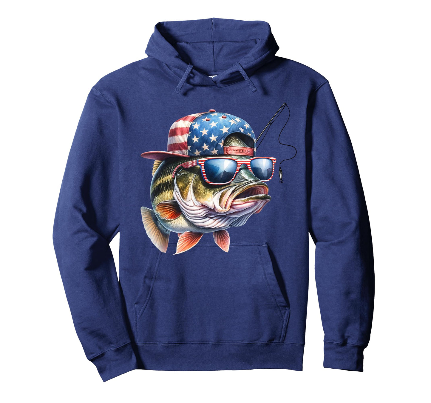 Funny Fishing & Fisherman Gift American Flag T-Shirt