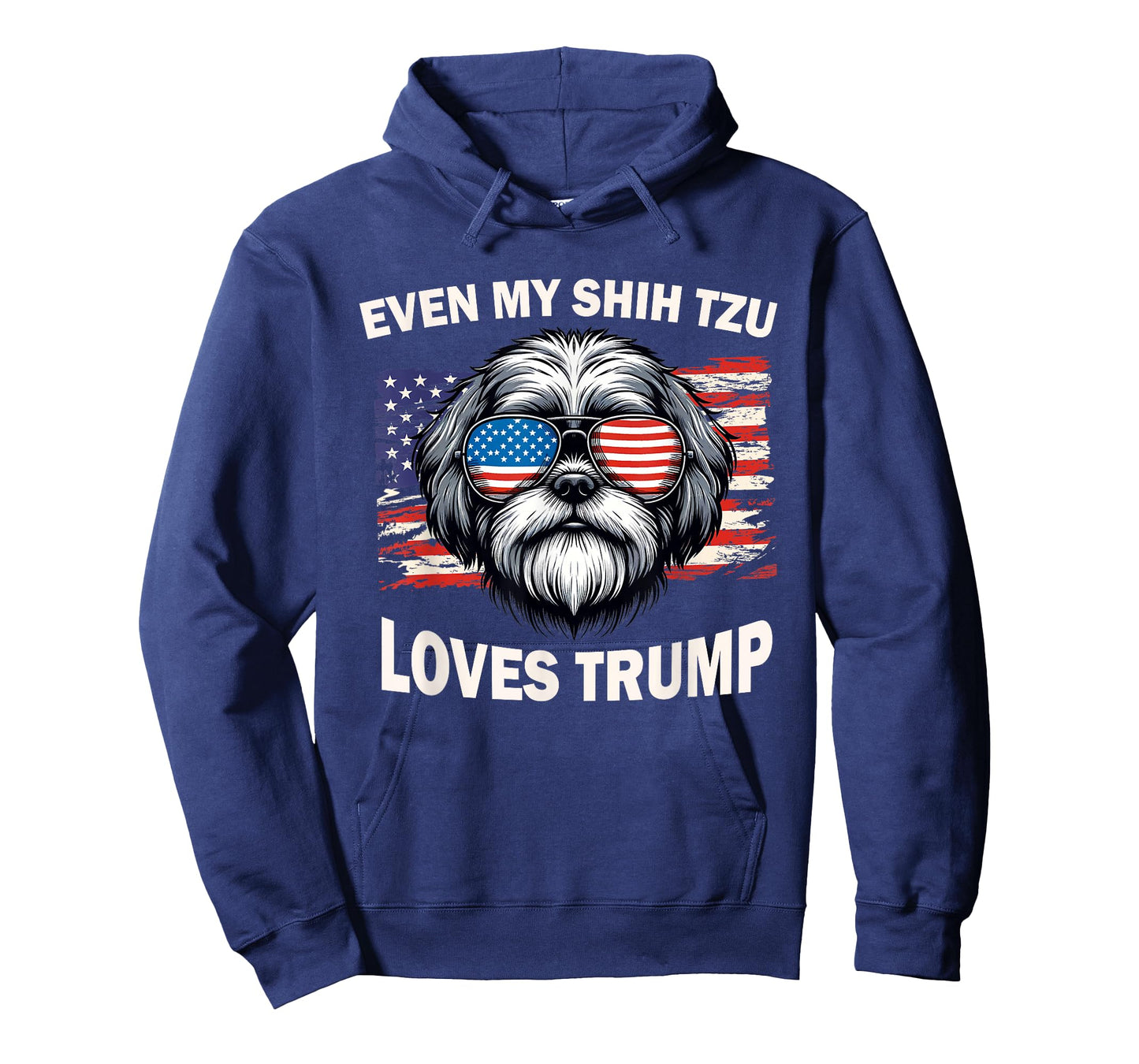 Even My Shih Tzu Loves Trump, Trump Supporter Dog Lover Men Women T-Shirt