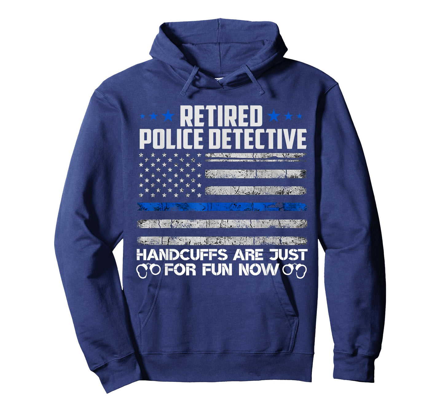 Retired Police Detective Handcuffs Just For Fun Now Usa Flag T-Shirt