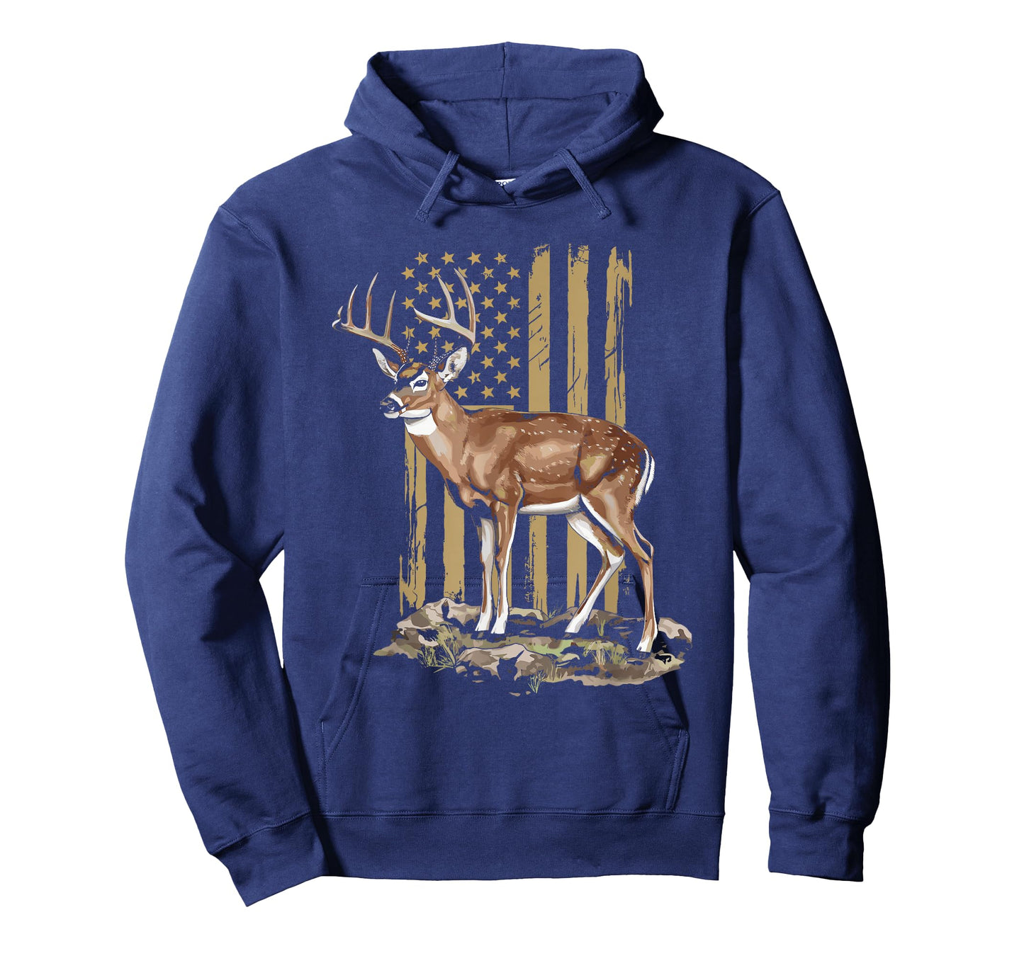 Buck Deer Camouflage USA Flag Deer Hunters T-Shirt