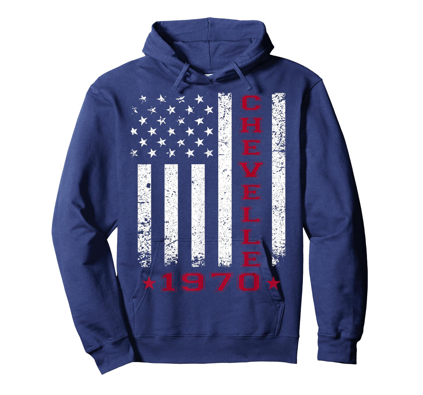 American Flag Jersey Style Chevelle 70 1970 Muscle Car T-Shirt