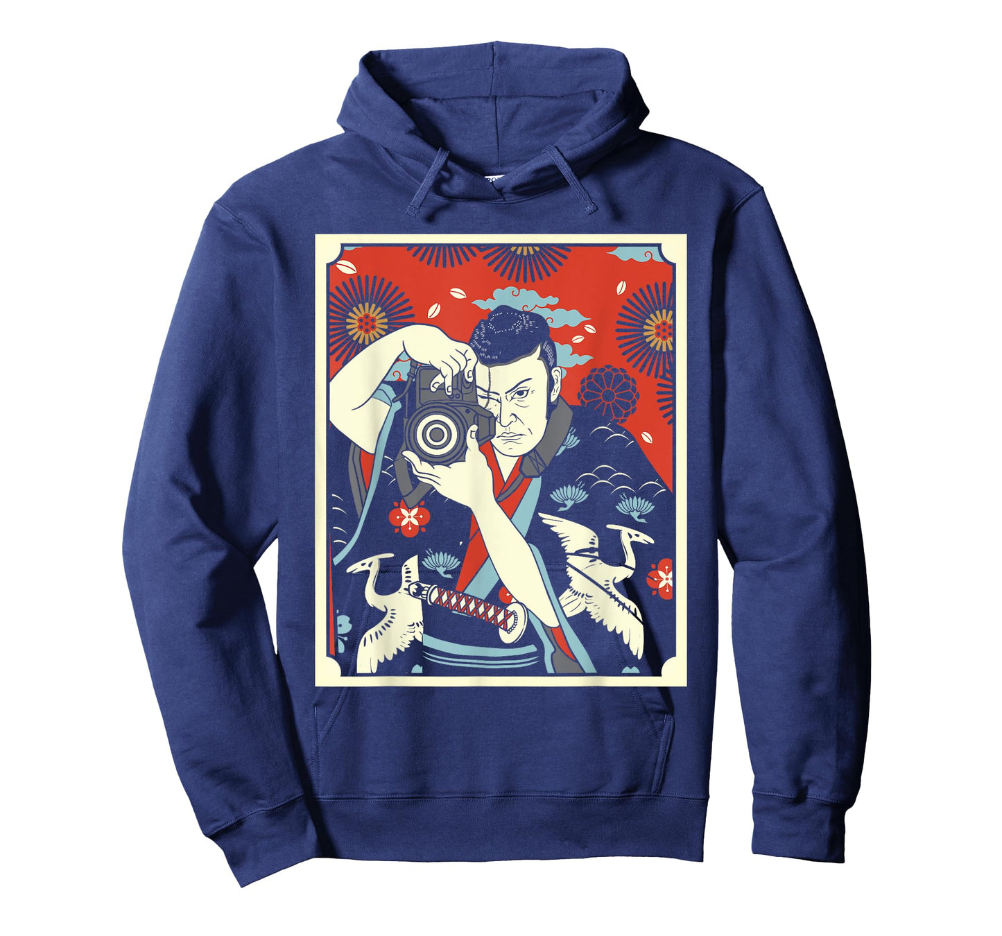 Photographer Japanese Samurai Warrior Armor Sword Mask T-Shirt