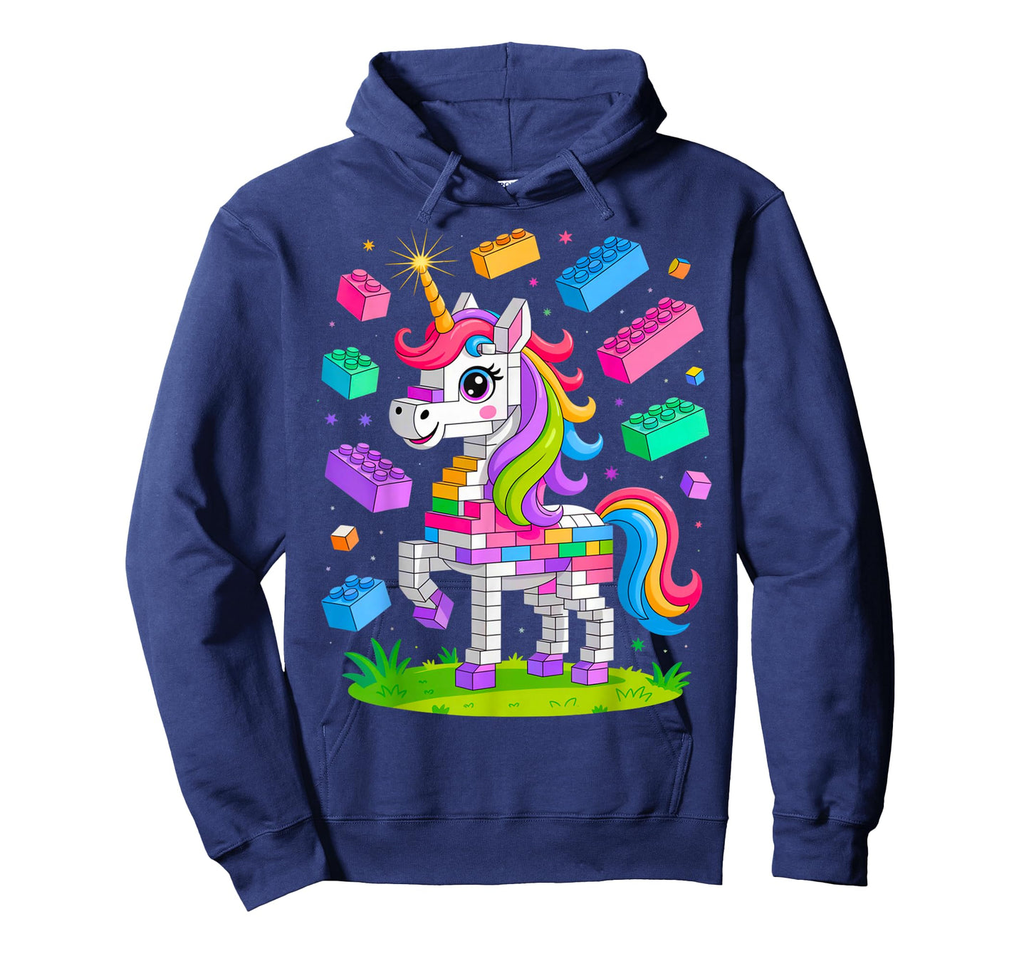 Unicorn Lover Master Builder Building Bricks Blocks Toy Kids T-Shirt