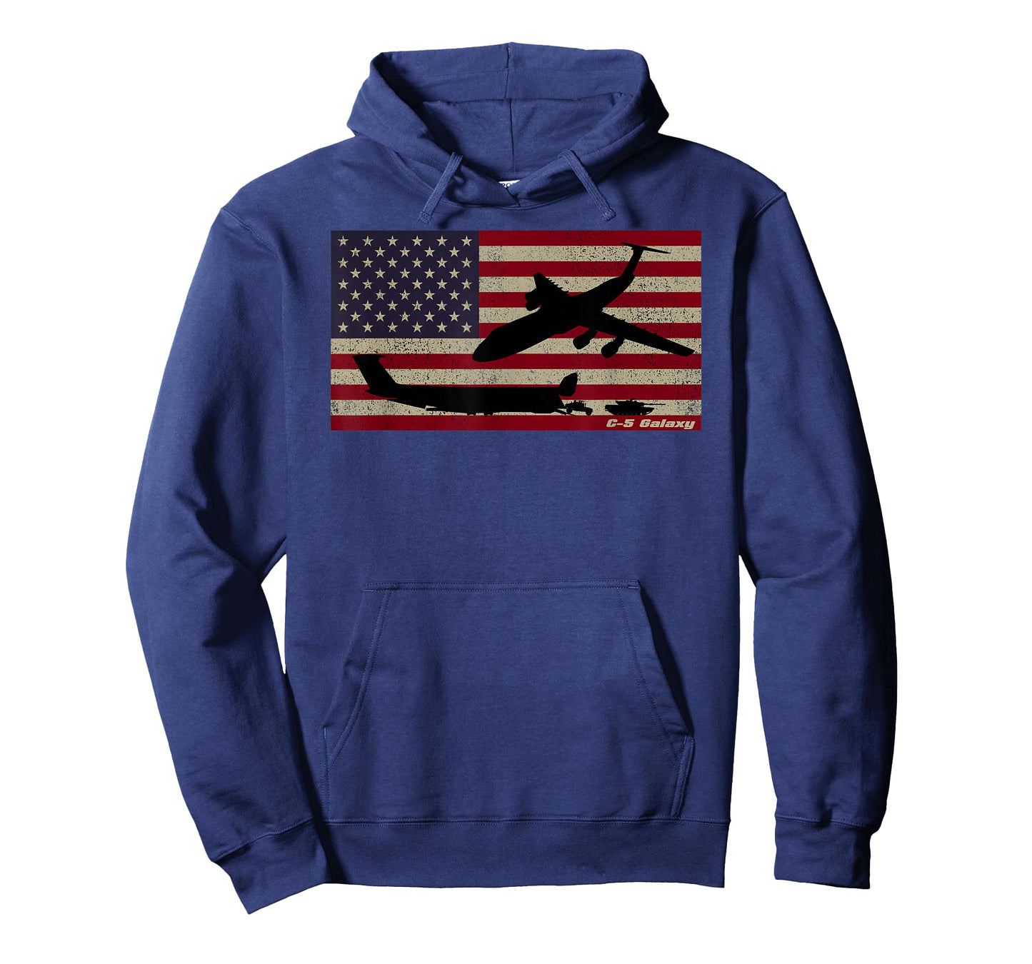 C-5 Galaxy American Transport Plane Patriotic USA Flag T-Shirt