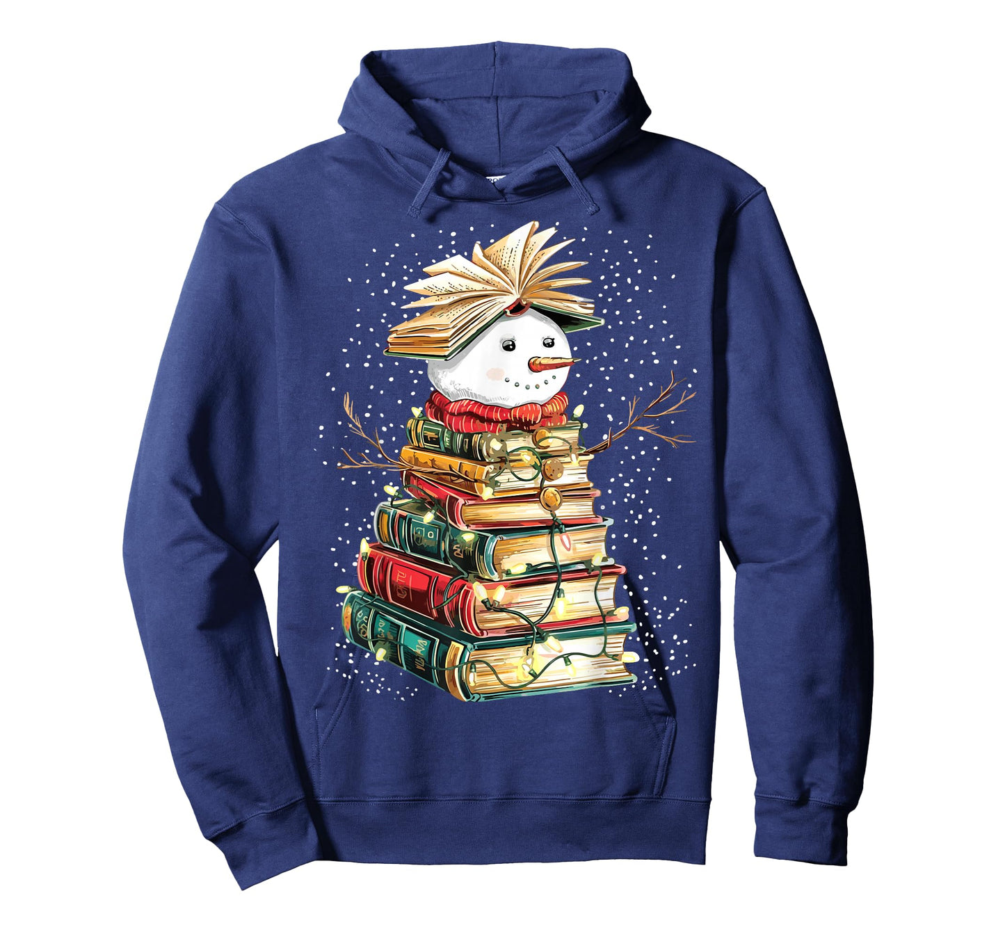 Book Snowman Christmas Tree Reading T-Shirt