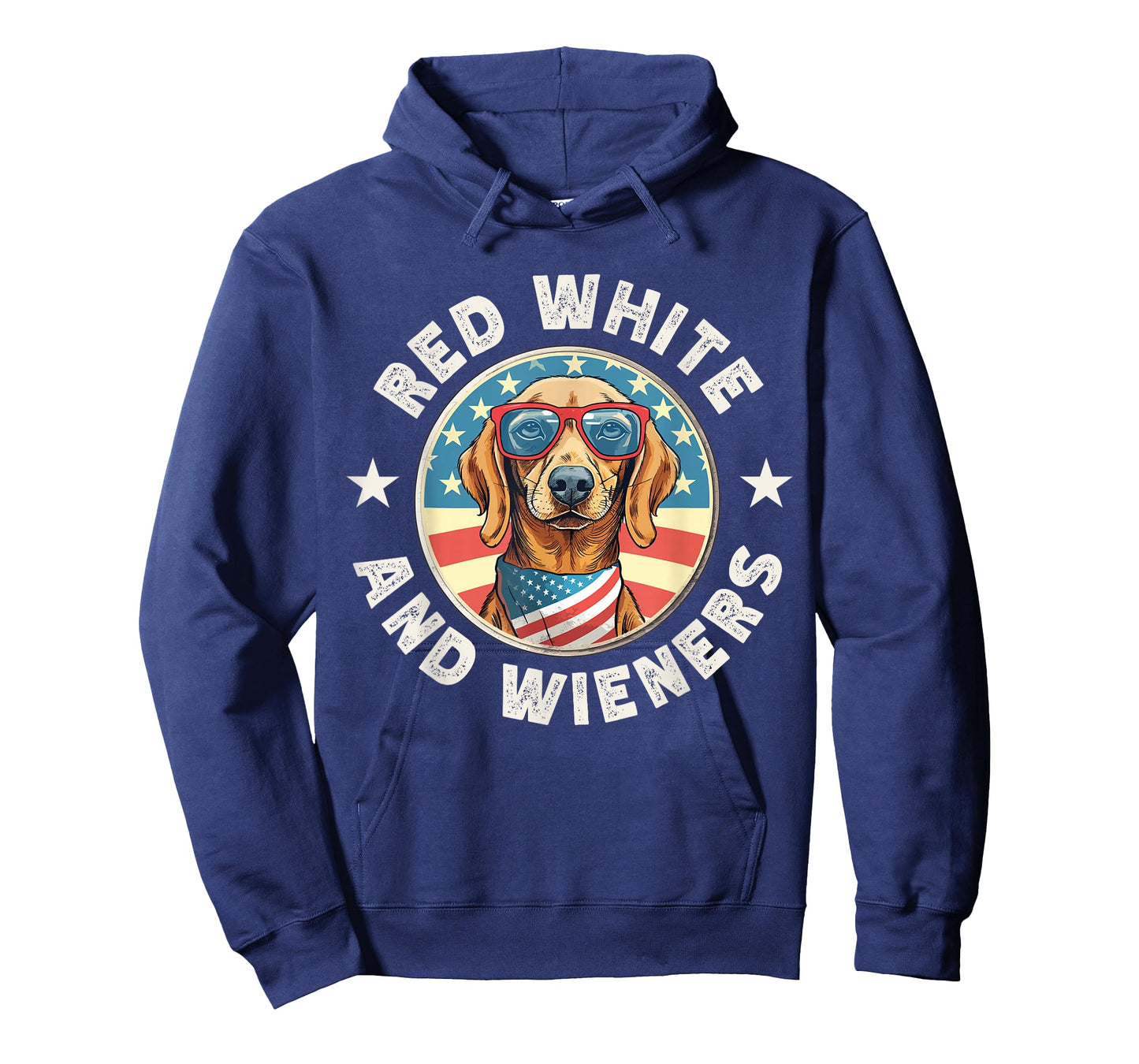 Funny Dachshund Red White and Wieners Weiner Dog 4th of July T-Shirt