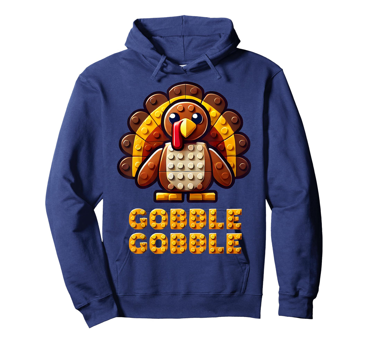 Play Building Blocks Turkey Thanksgiving Builder Boys Kids T-Shirt