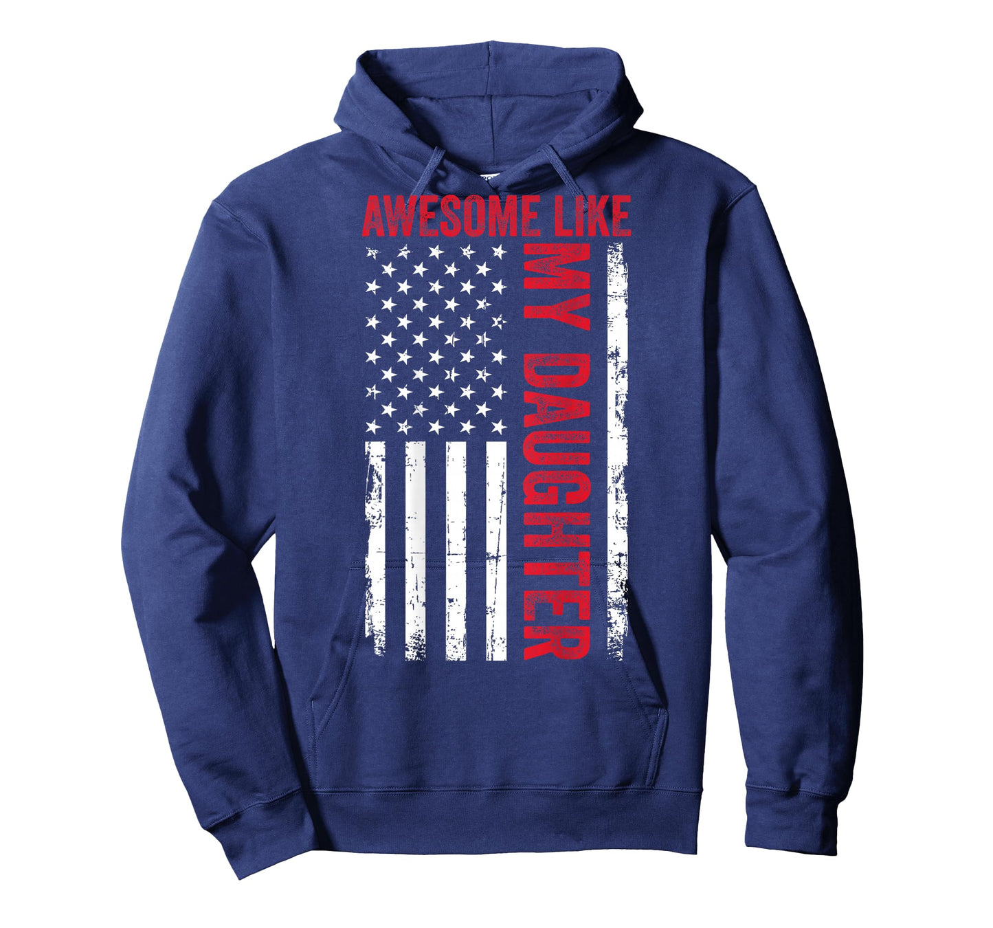 Awesome Like My Daughter Funny Dad American Flag (ON Back) T-Shirt