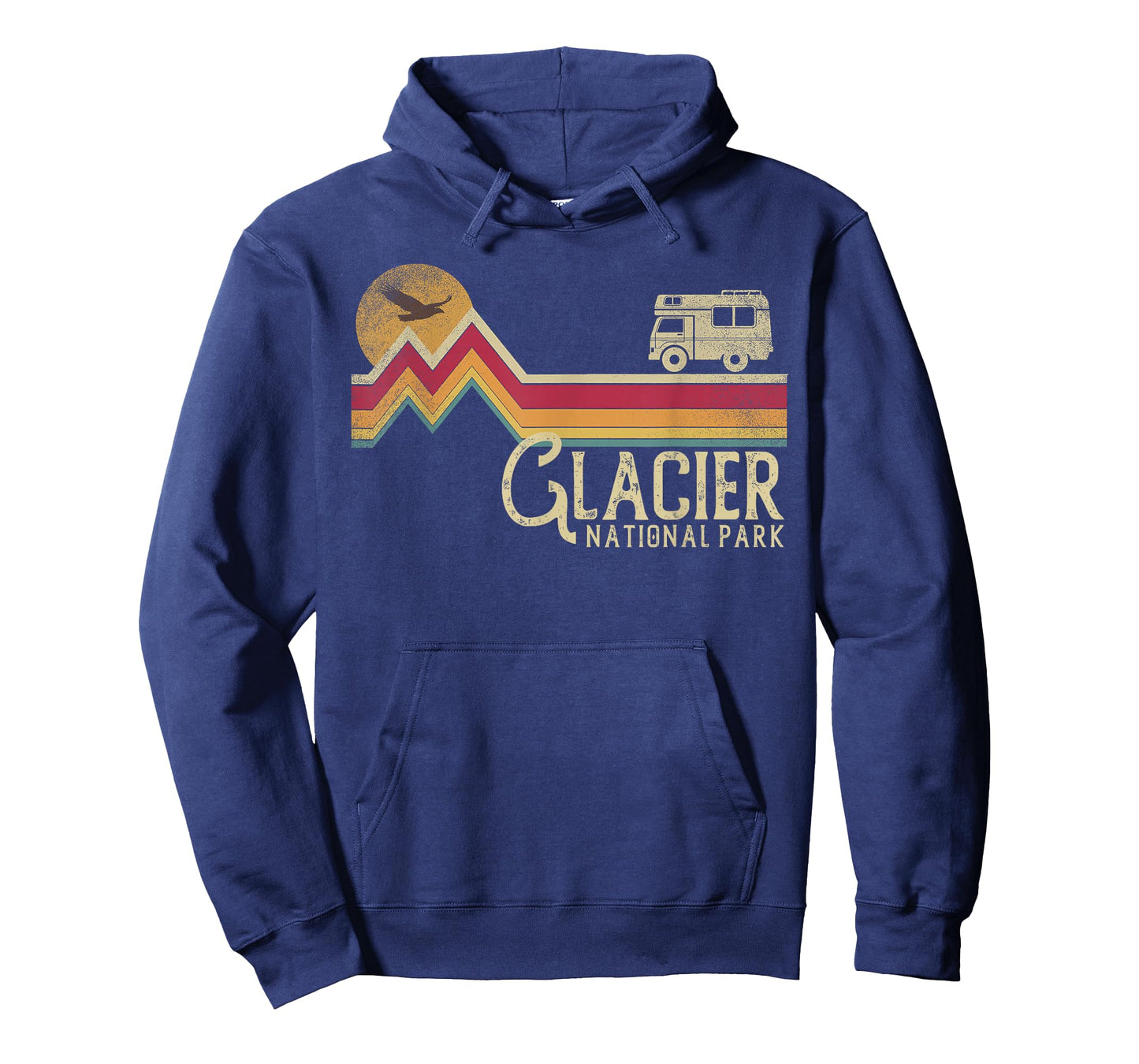 Glacier National Park Retro Style Mountain Vintage - Montana T-Shirt