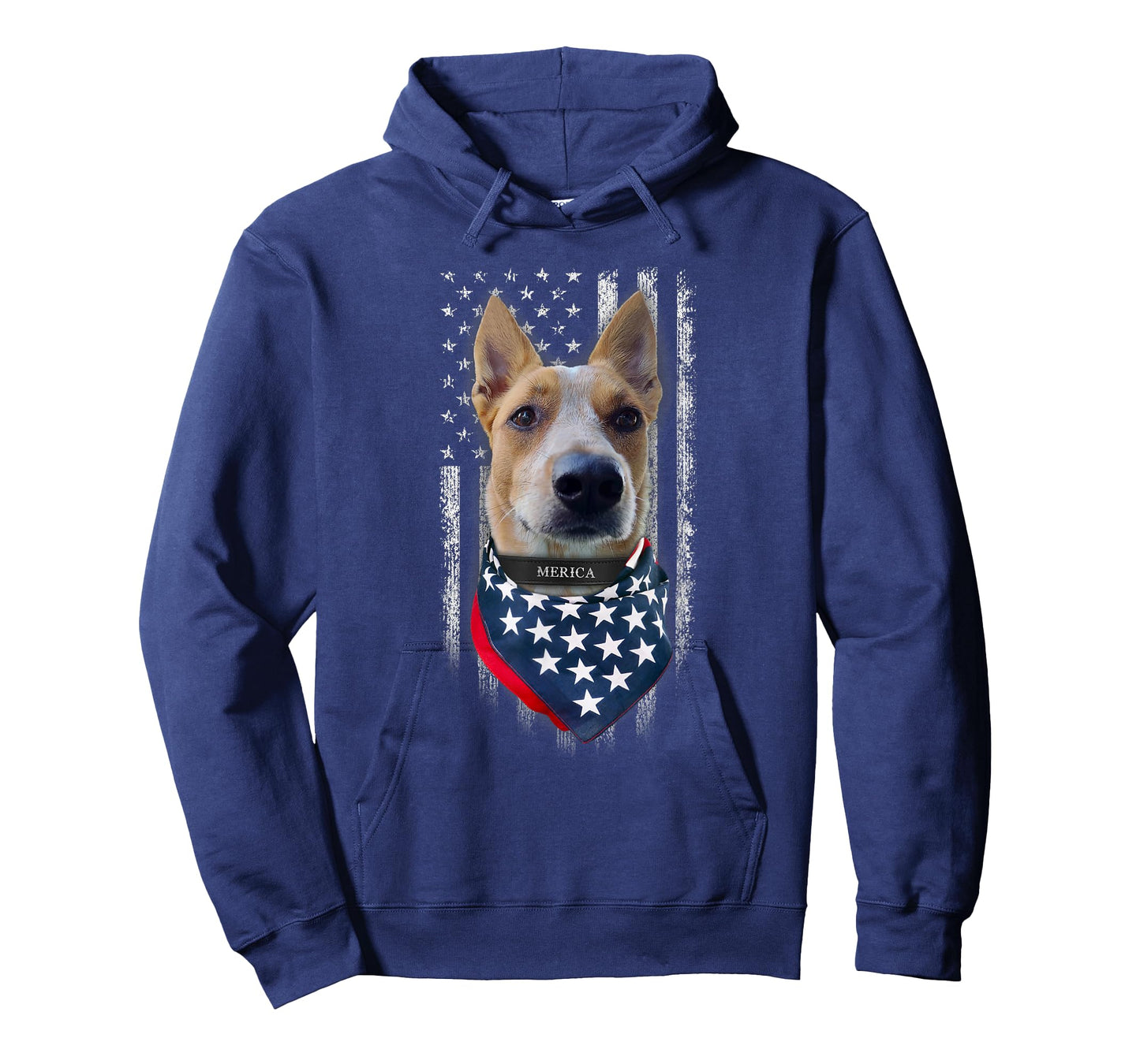 American Flag Red Heeler Dog Women Kids Men T-Shirt